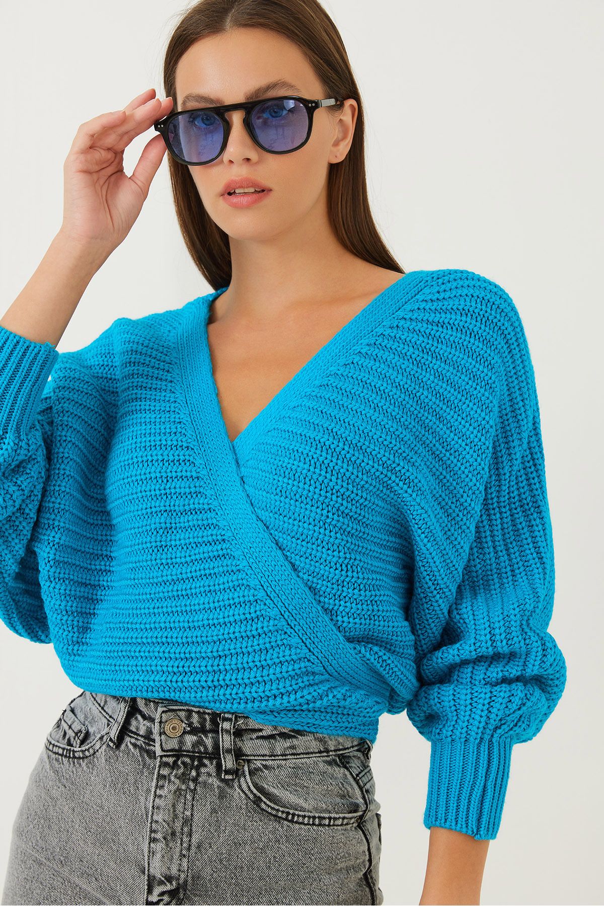 Bianco Lucci Women's Tie Detailed Knitwear Cardigan