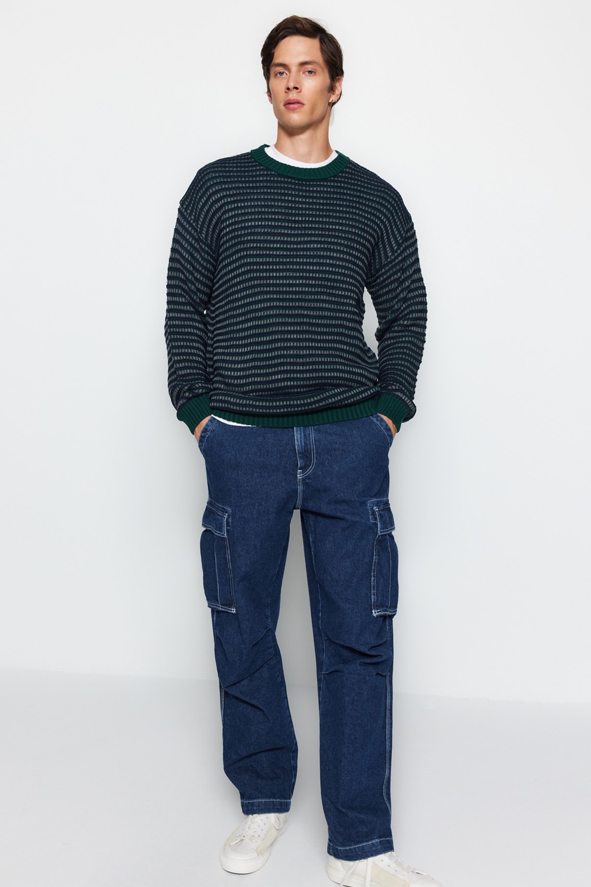 Trendyol Sweater - Green - Regular fit