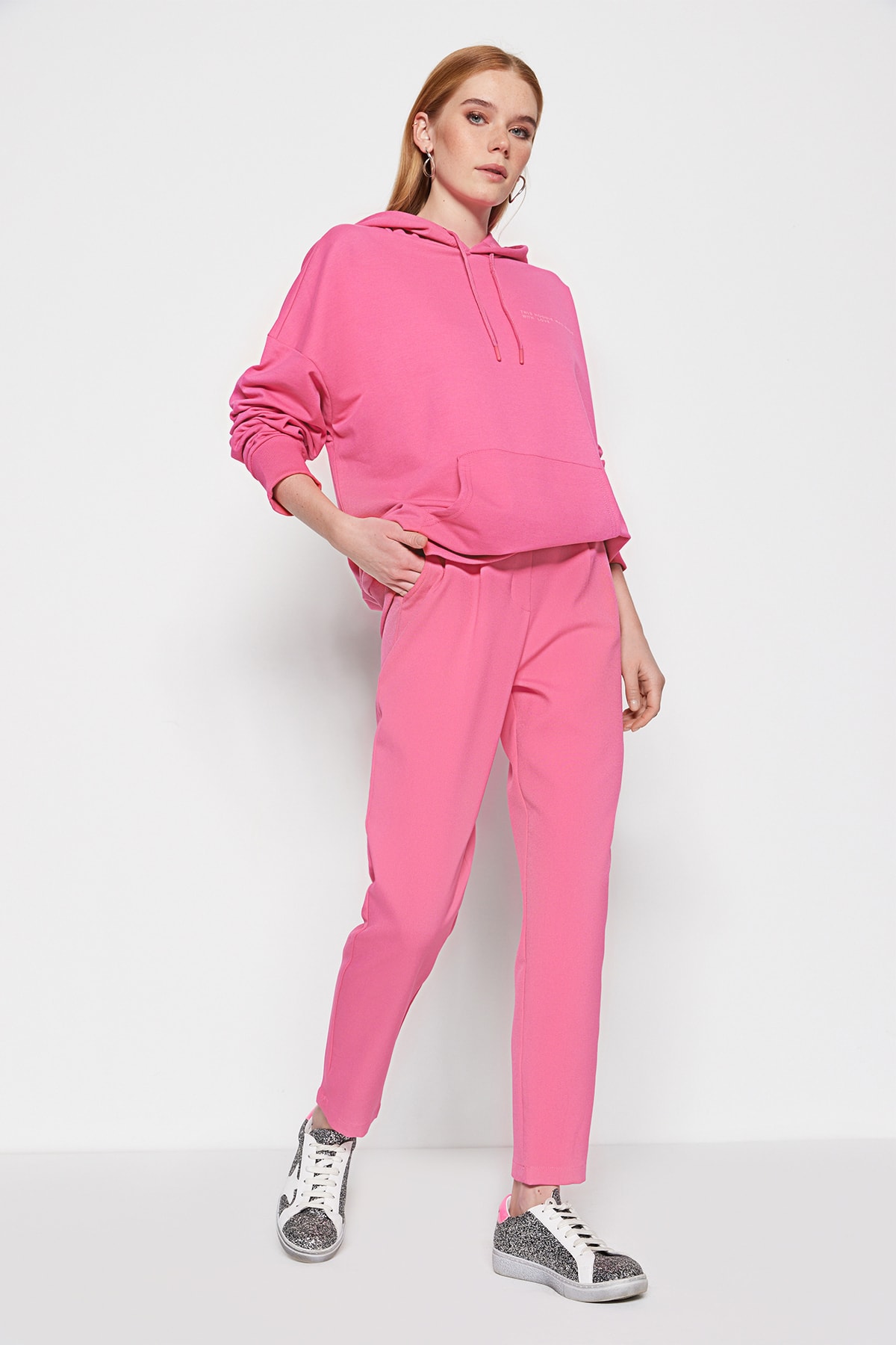 Trendyol Pants - Pink - Straight