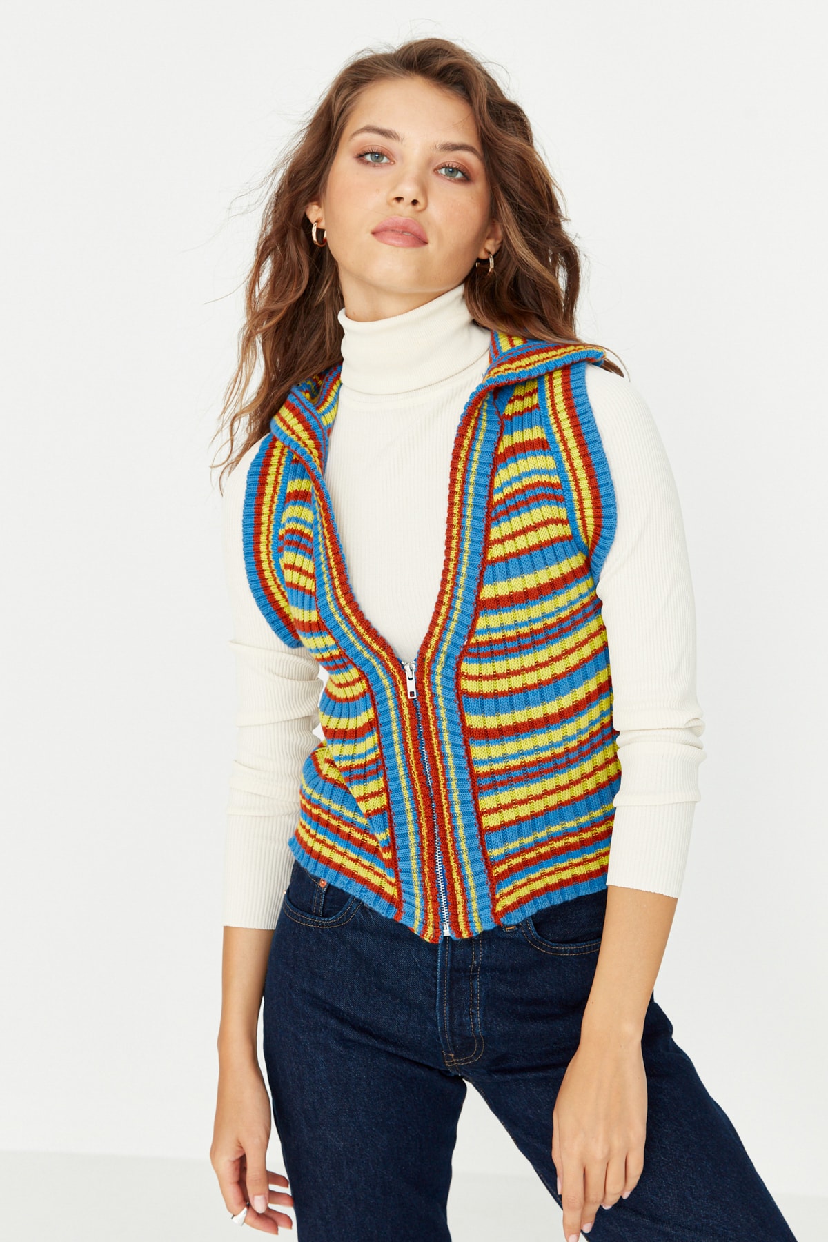 Trendyol Sweater Vest - Blue - Regular fit