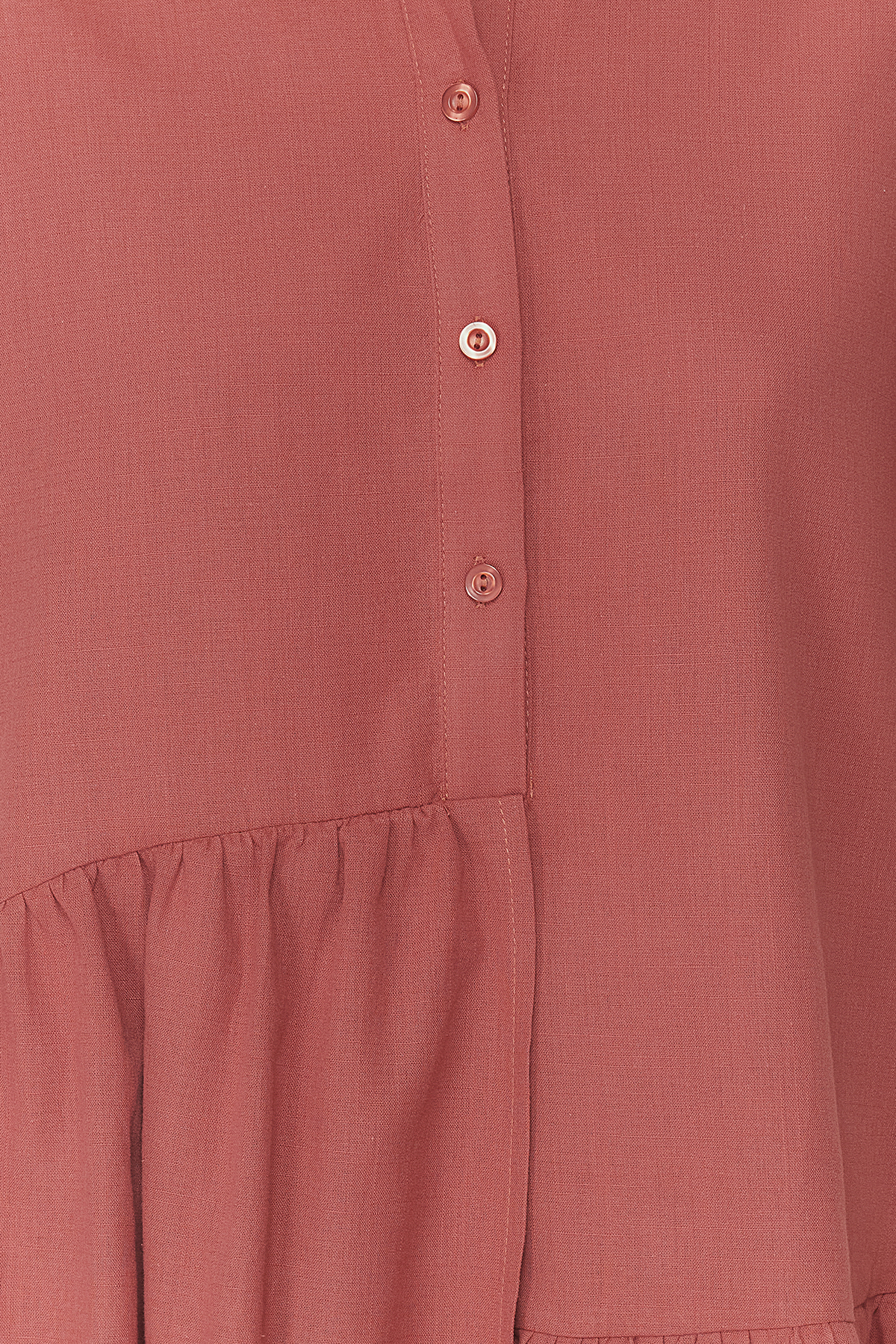 Trendyol Tile Wide Fit Mini Woven Flounce 100% Cotton Beach Dress