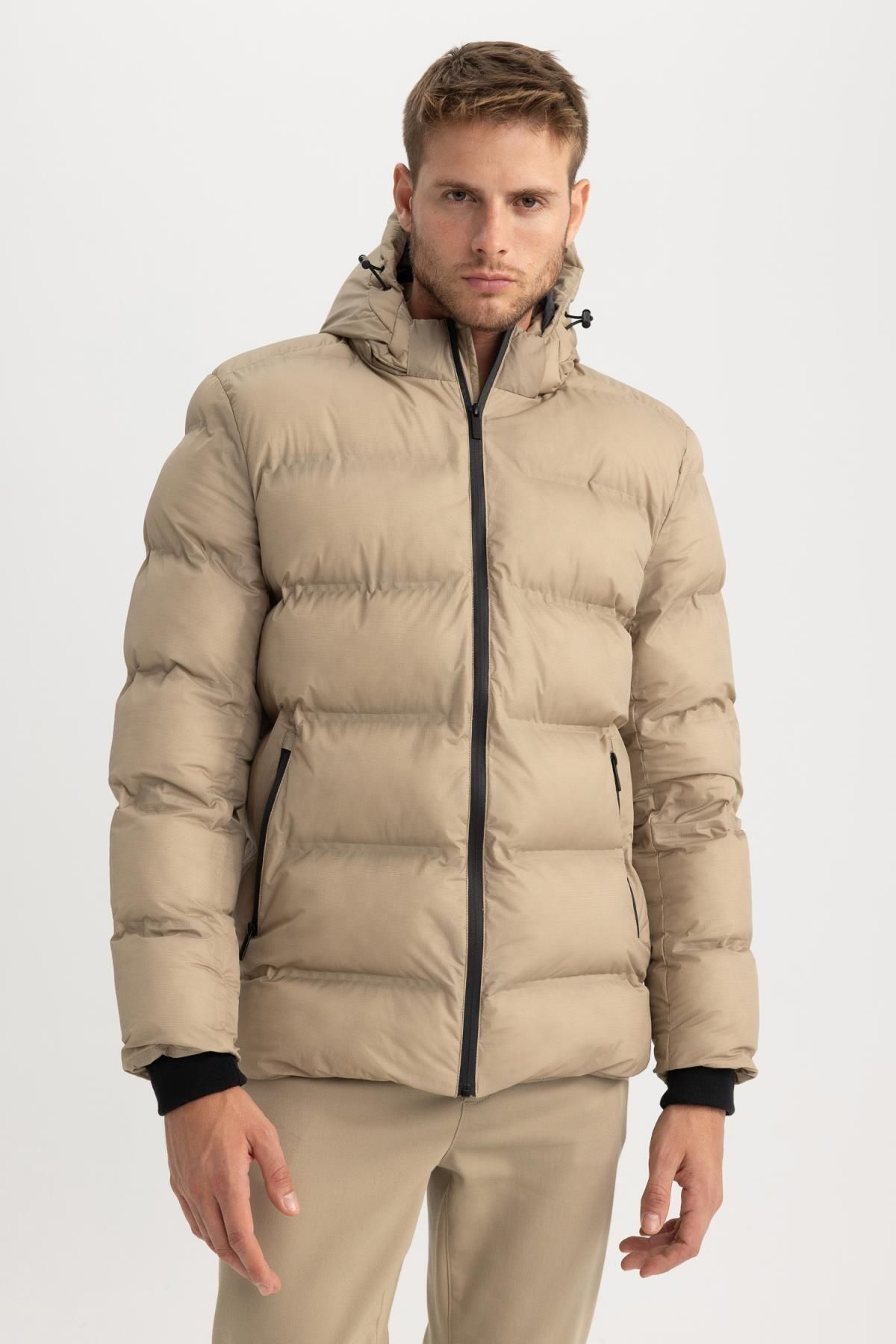 DEFACTO Slim Fit Hooded Lined Puffer Coat