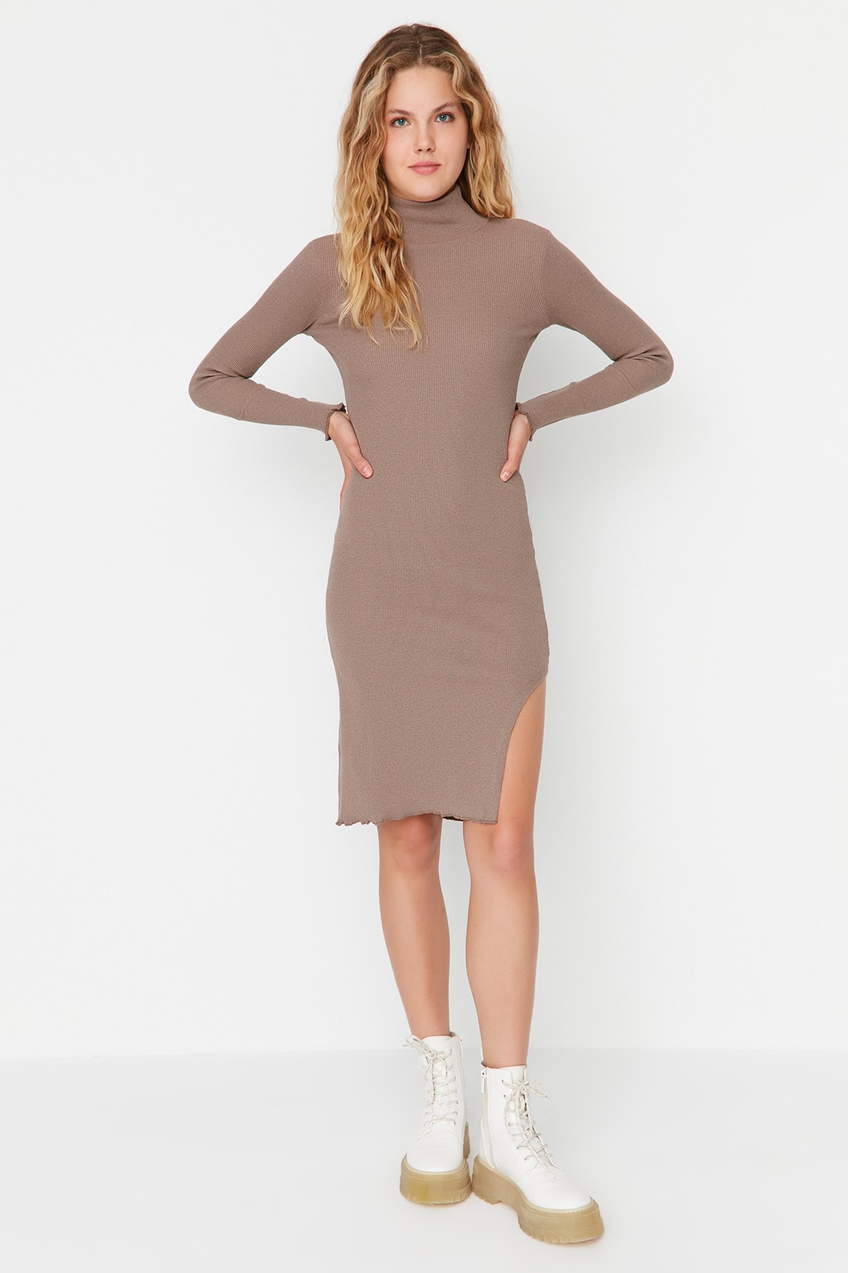 Women's dress Trendyol Mink