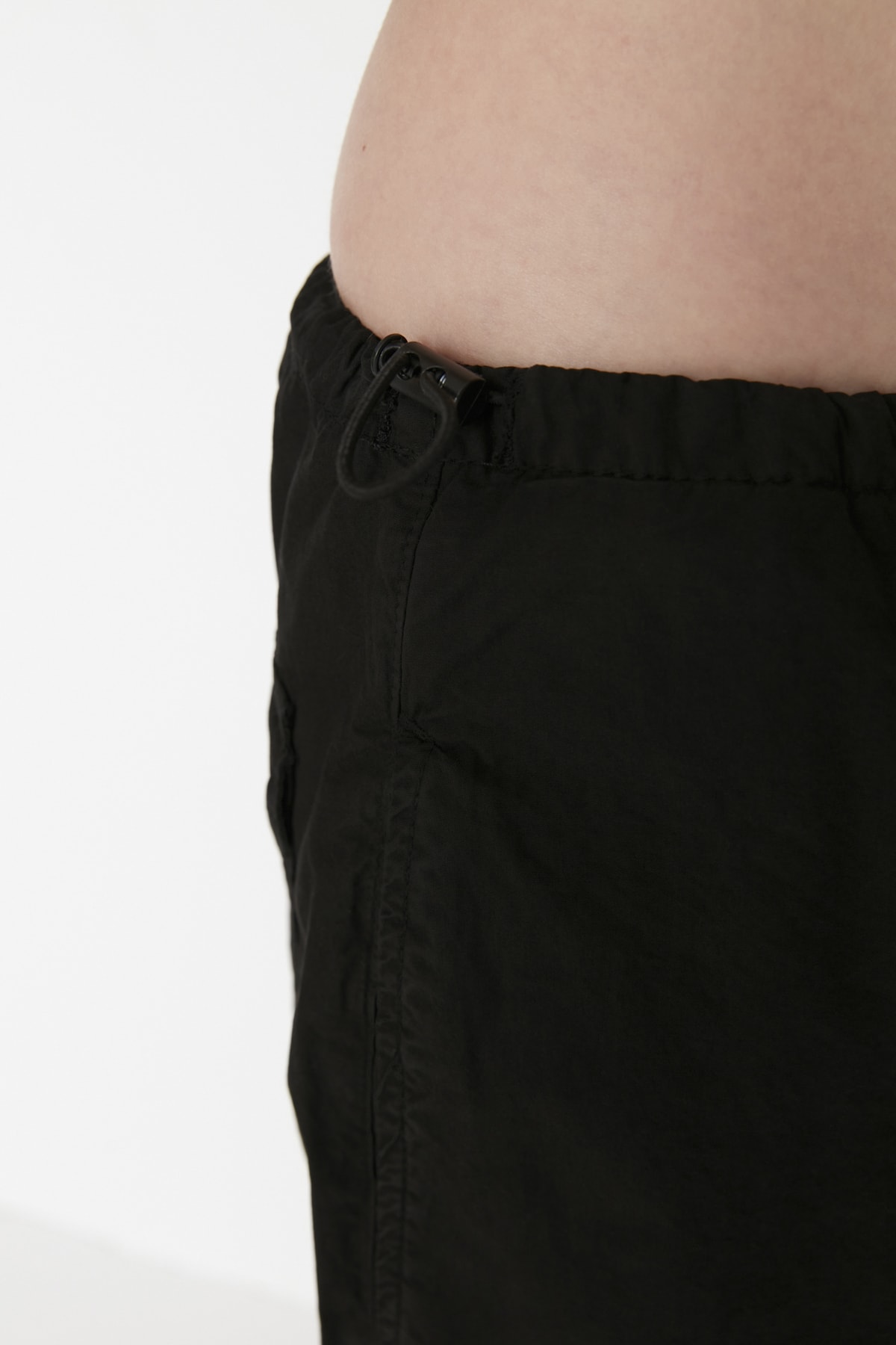 Trendyol Black Stoppered Normal Talie Parașută Pantaloni