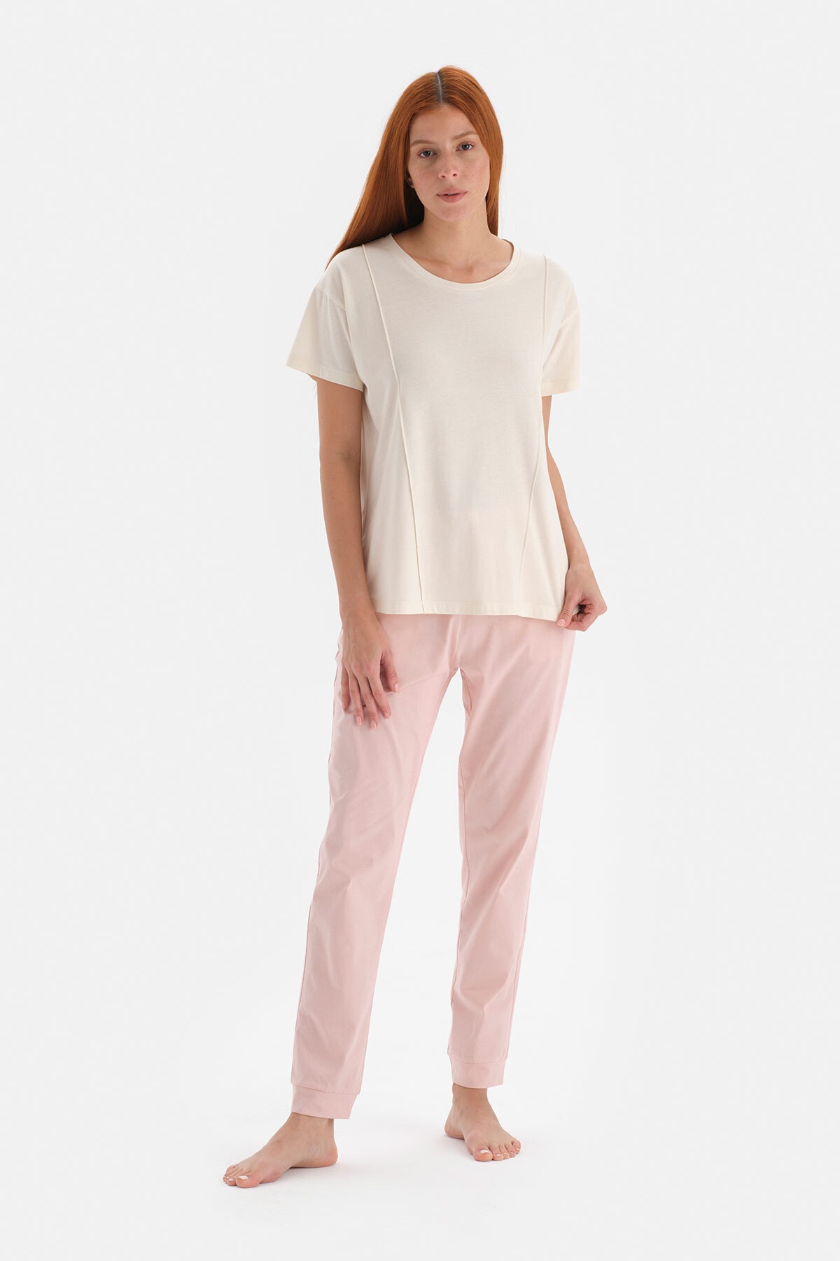 Dagi Pajama Set - Ecru - Plain