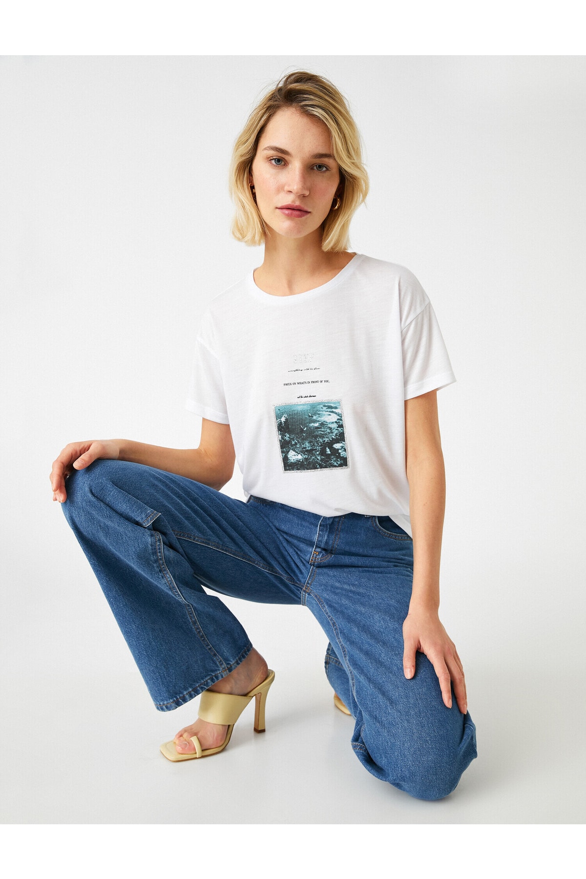 Koton T-Shirt - Weiß - Regular fit