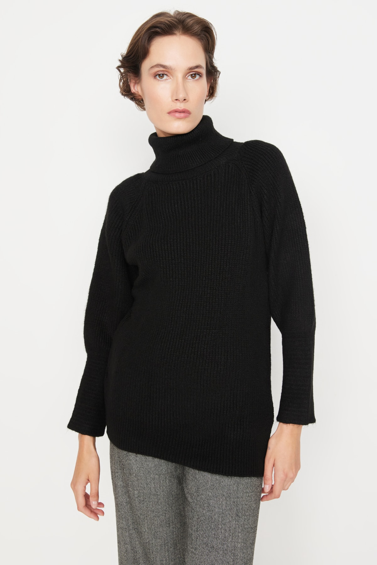 Trendyol Sweater - Black - Oversize
