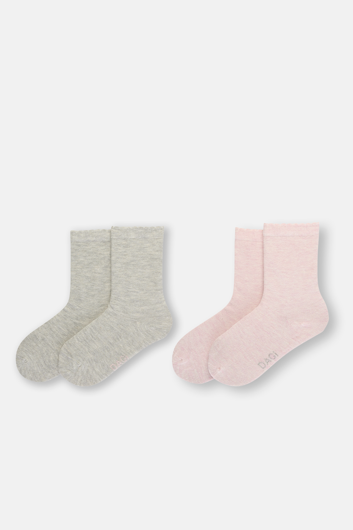 Levně Dagi 2 Pack Girls Pink Ruffle Elastic Socks