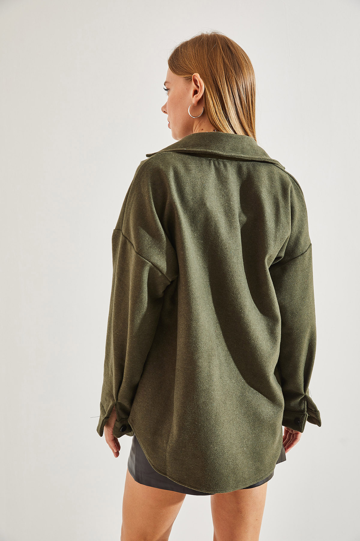 Jachetă Bianco Lucci Women's Stone Embroeded Cachet cu buzunare duble