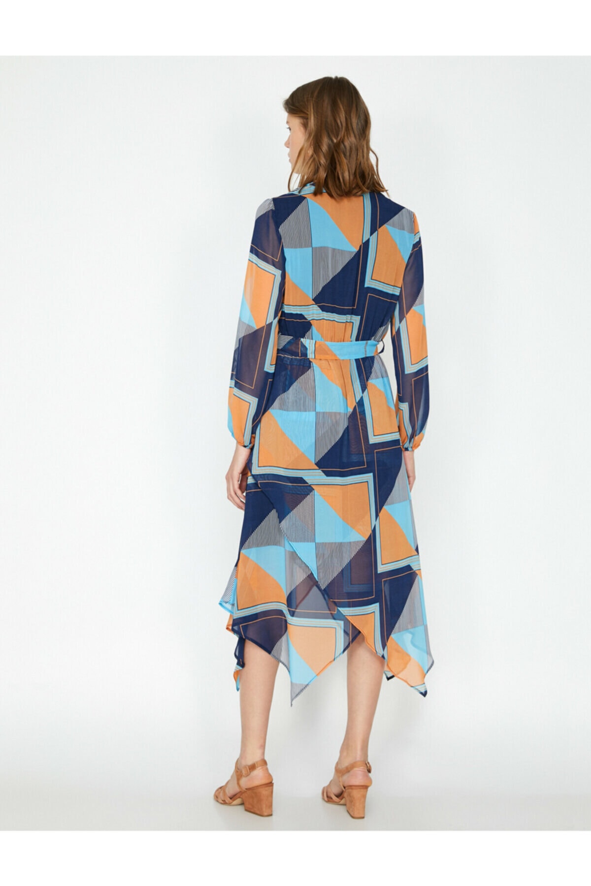 Koton Women's Navy Blue Patterned Dress