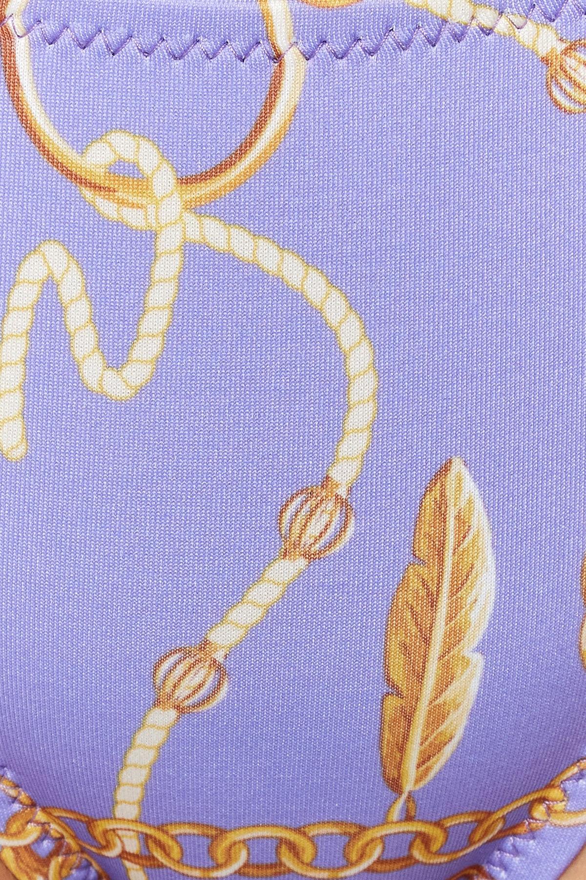 Trendyol Abstract Patterned High Leg Bikini Bottom cu accesoriu lanț