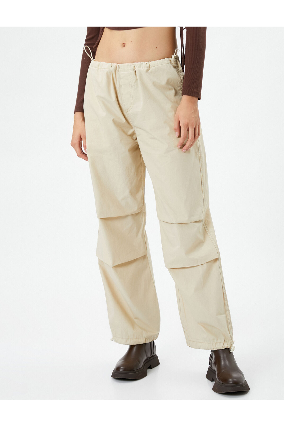 Levně Koton Parachute Pants with Elastic Waist and Legs with Stopper.