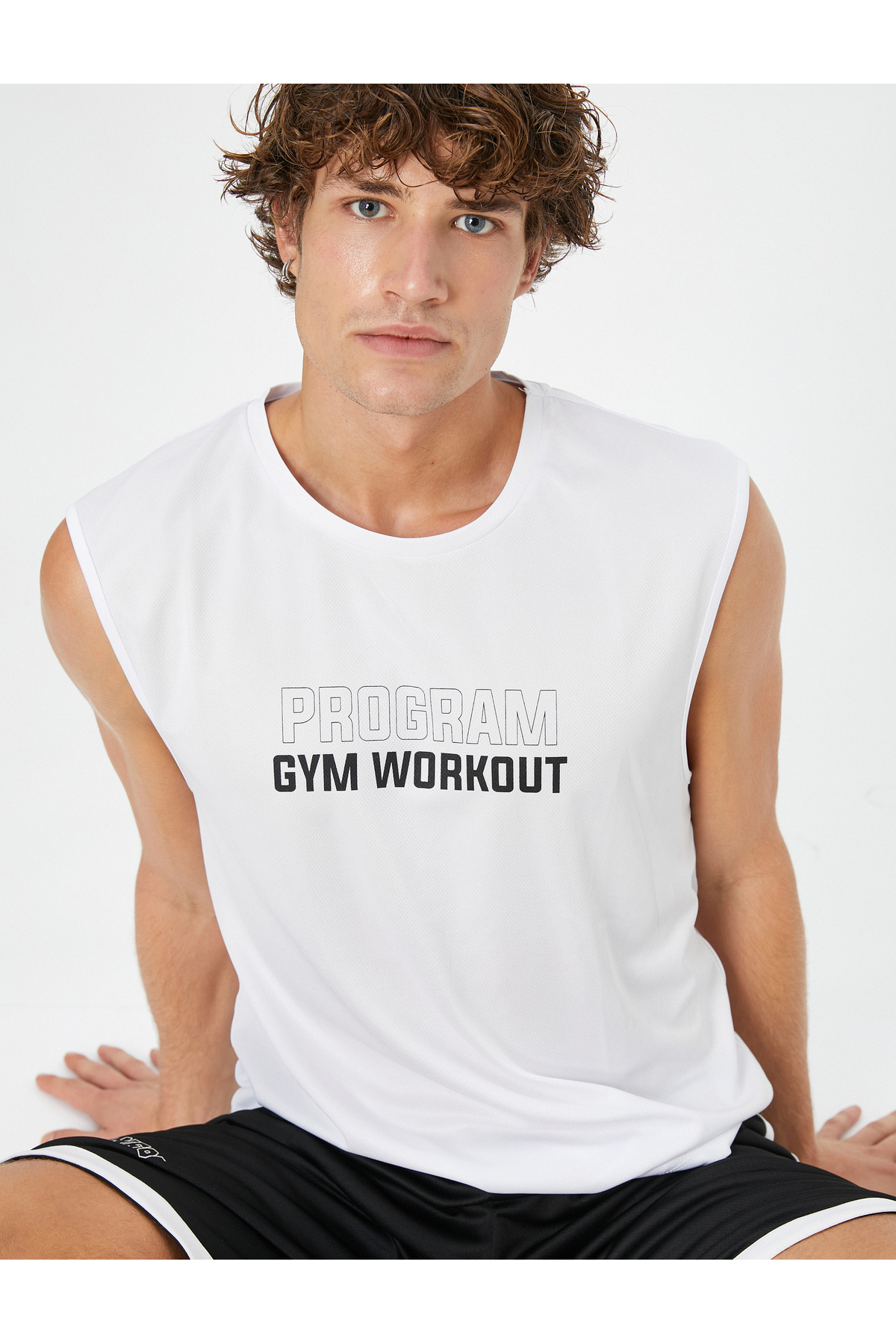 Koton Athletic Tank Top with Slogan Printed Sleeveless Crewneck