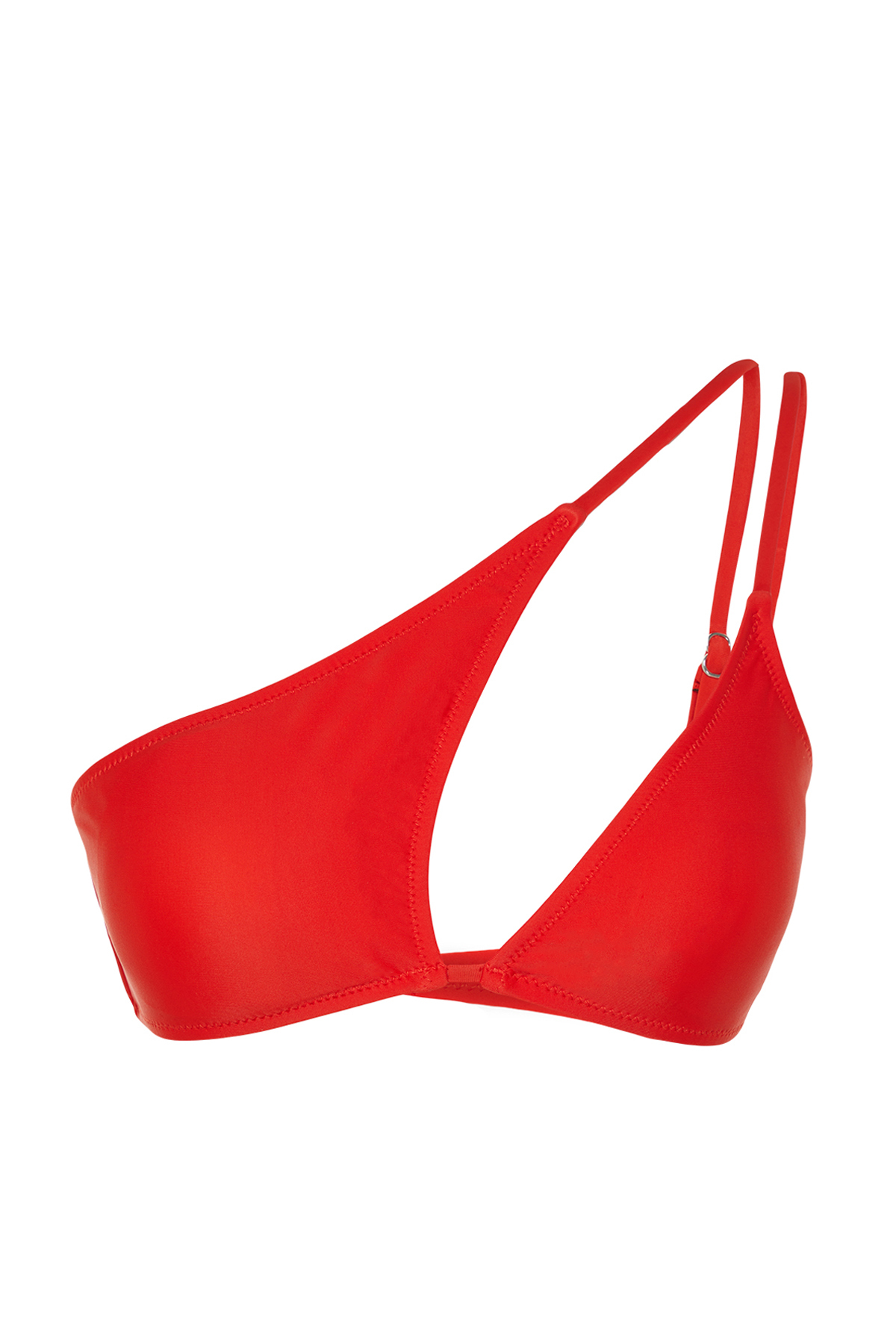 Trendyol Red One-Shoulder Cut Out/Windowed Bikini Top