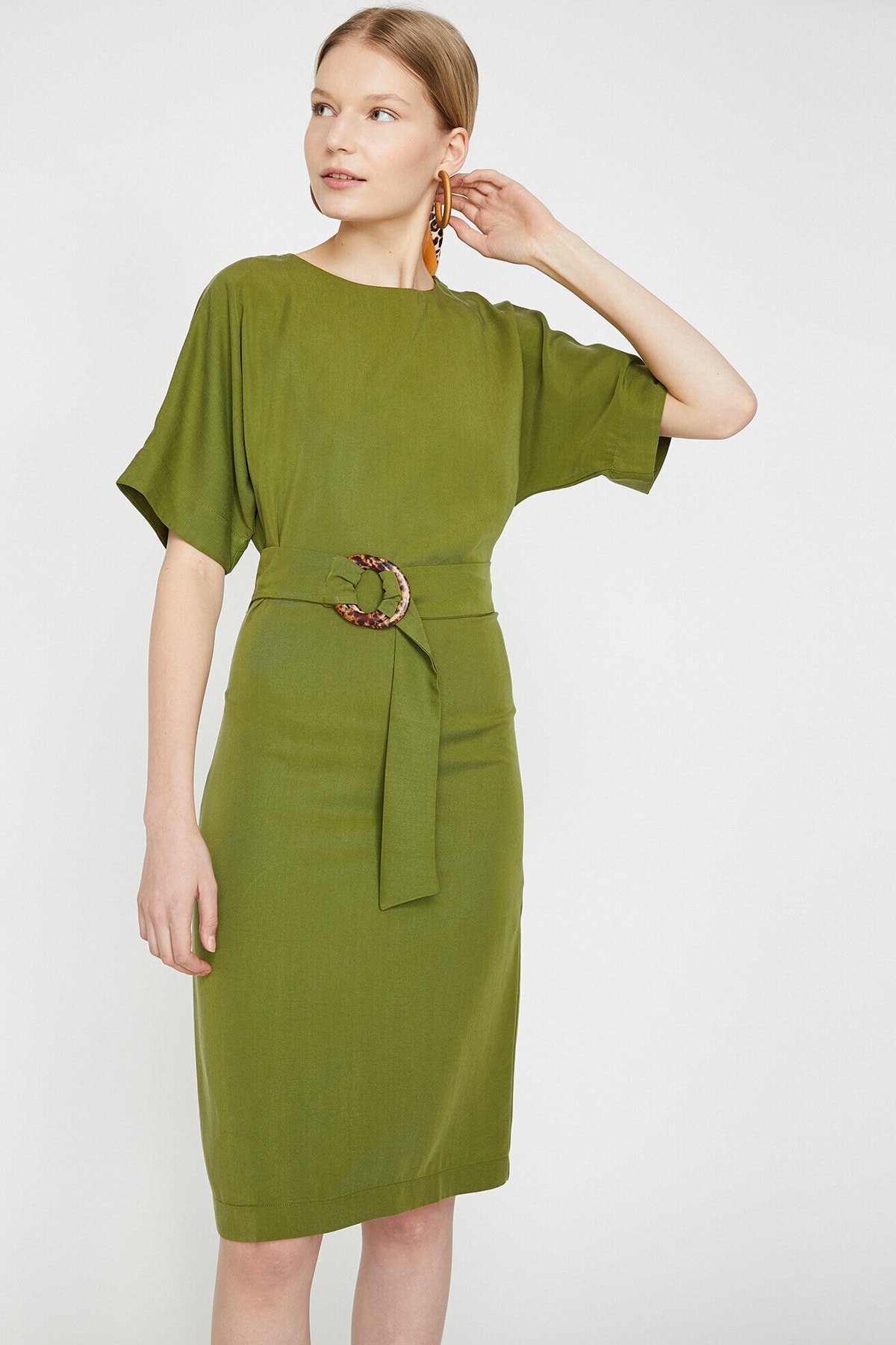 Koton Women's Belt Detailed Dress