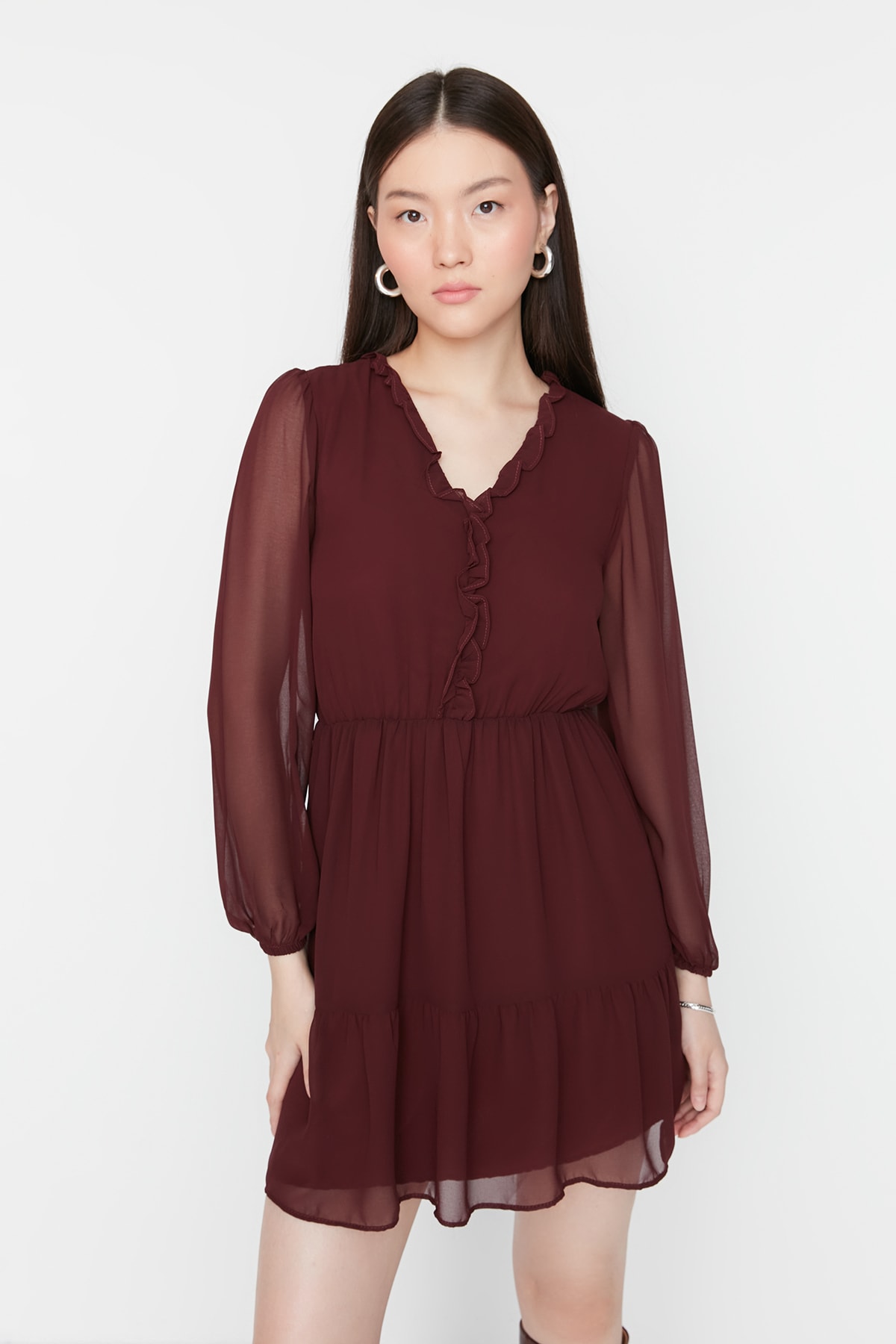 Trendyol Dress - Burgundy - A-line