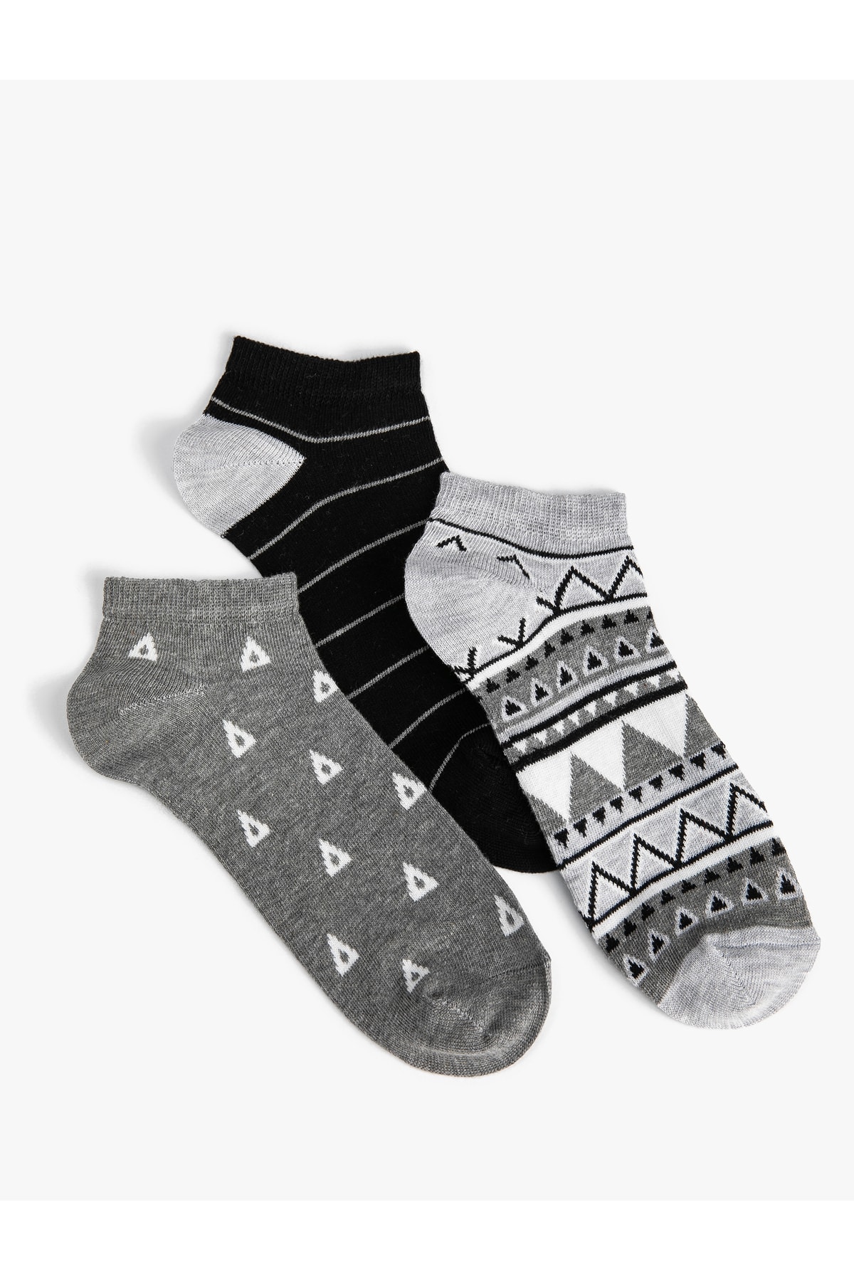 Koton Set of 3 Booties and Socks Multicolored Ethnic Pattern