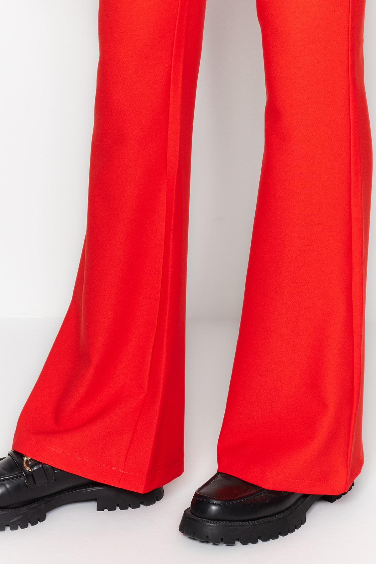 Trendyol Red Spanish Leg Flare Woven Trousers