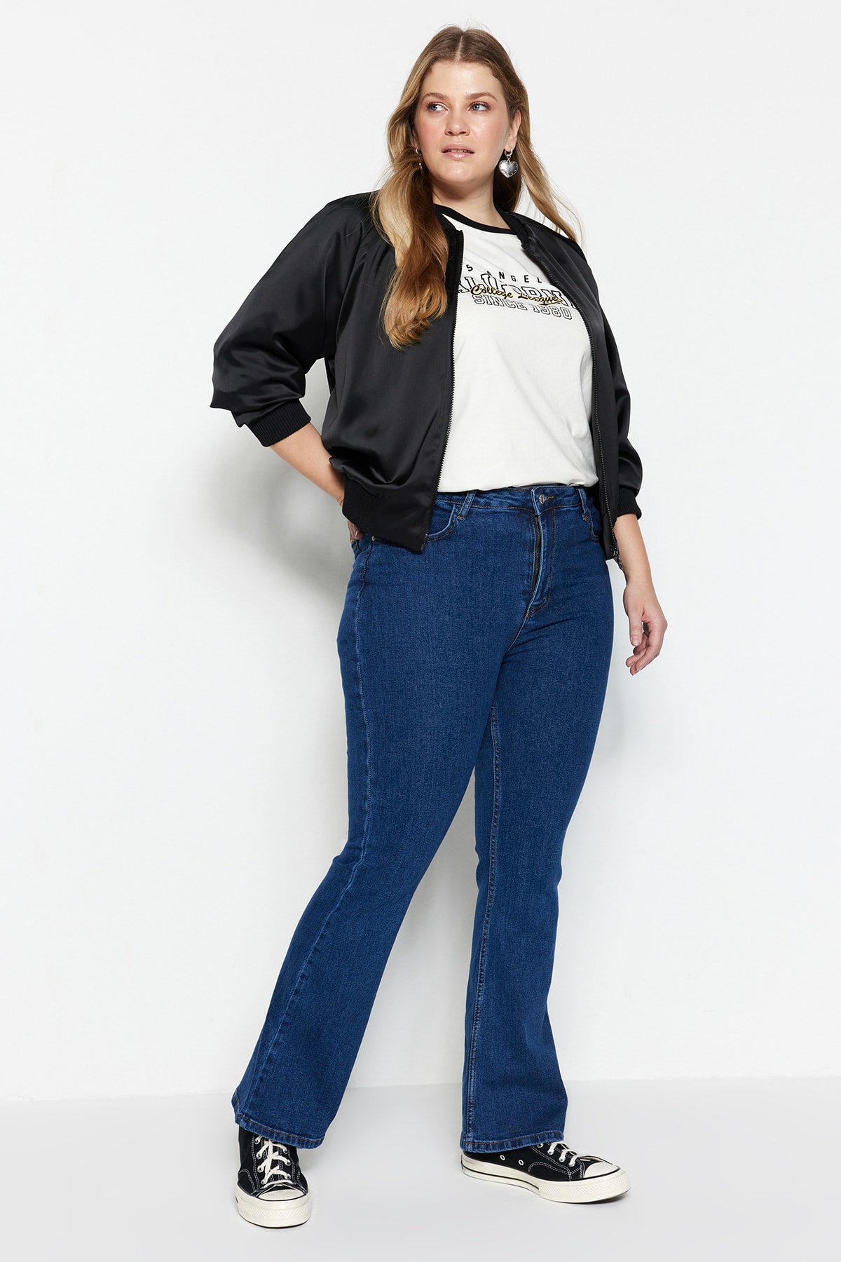 Trendyol Curve Plus Size Jeans - Black - Wide leg - Trendyol