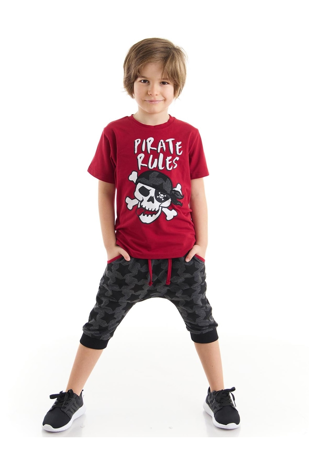 mshb&g The Pirate Rule Boy T-shirt Capri Shorts Set