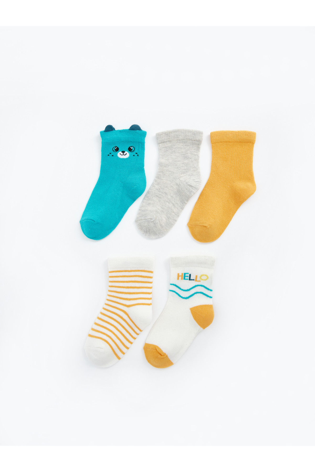 Levně LC Waikiki 5-Pack Printed Baby Boy Socks