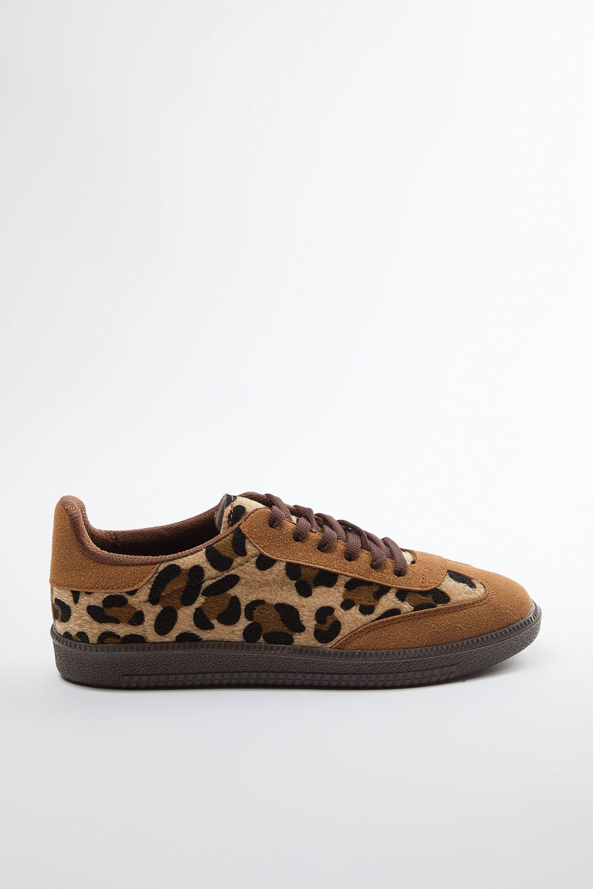 Trendyol Leopard Laced Brown Women's Retro Sneakers