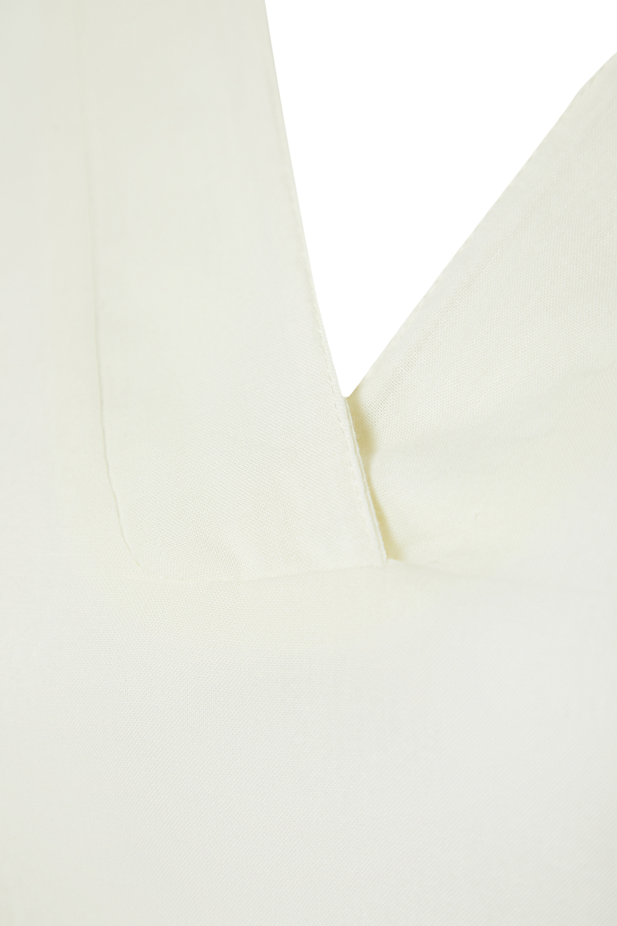 Trendyol Ecru Wide Fit Midi Woven Balloon Sleeve 100% Cotton Beach Dress