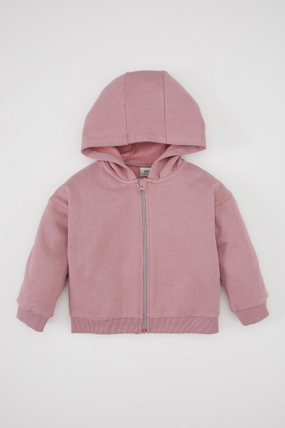 DEFACTO Baby Girl Hooded Thick Soft Furry Zippered Sweatshirt