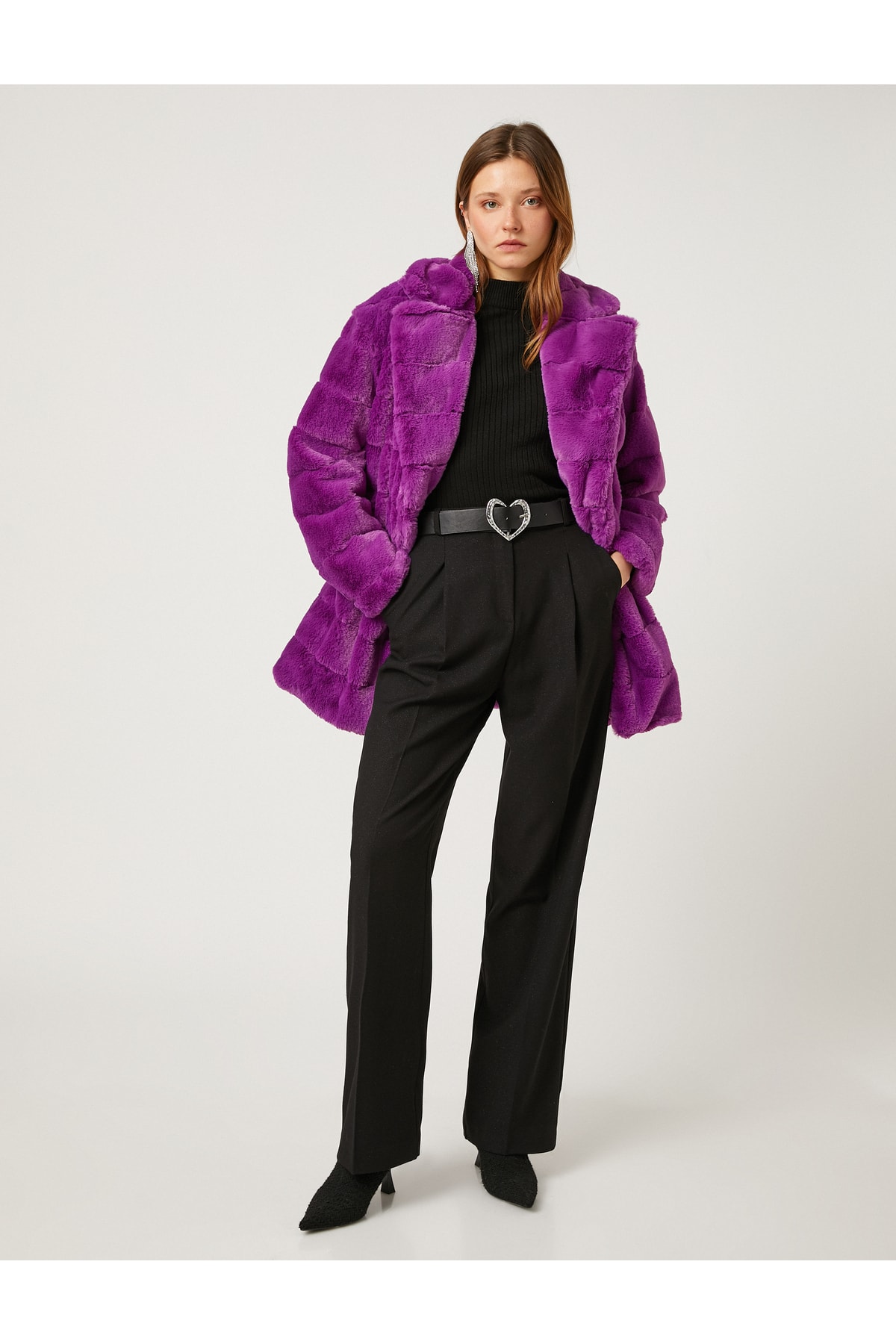 Koton Coat - Purple - Basic
