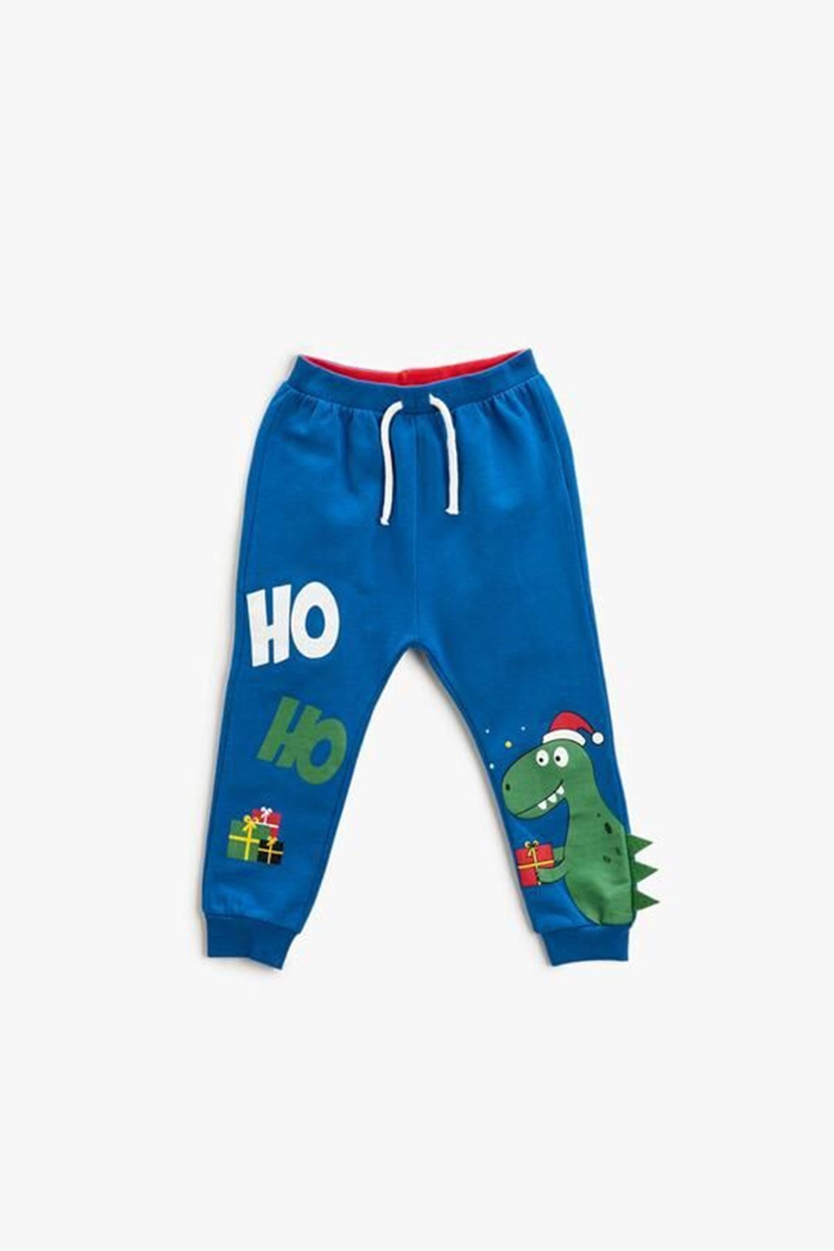 Levně Koton Baby Boy Christmas Theme with Dinosaur Print Tie Waist Jogger Sweatpants 3wmb4