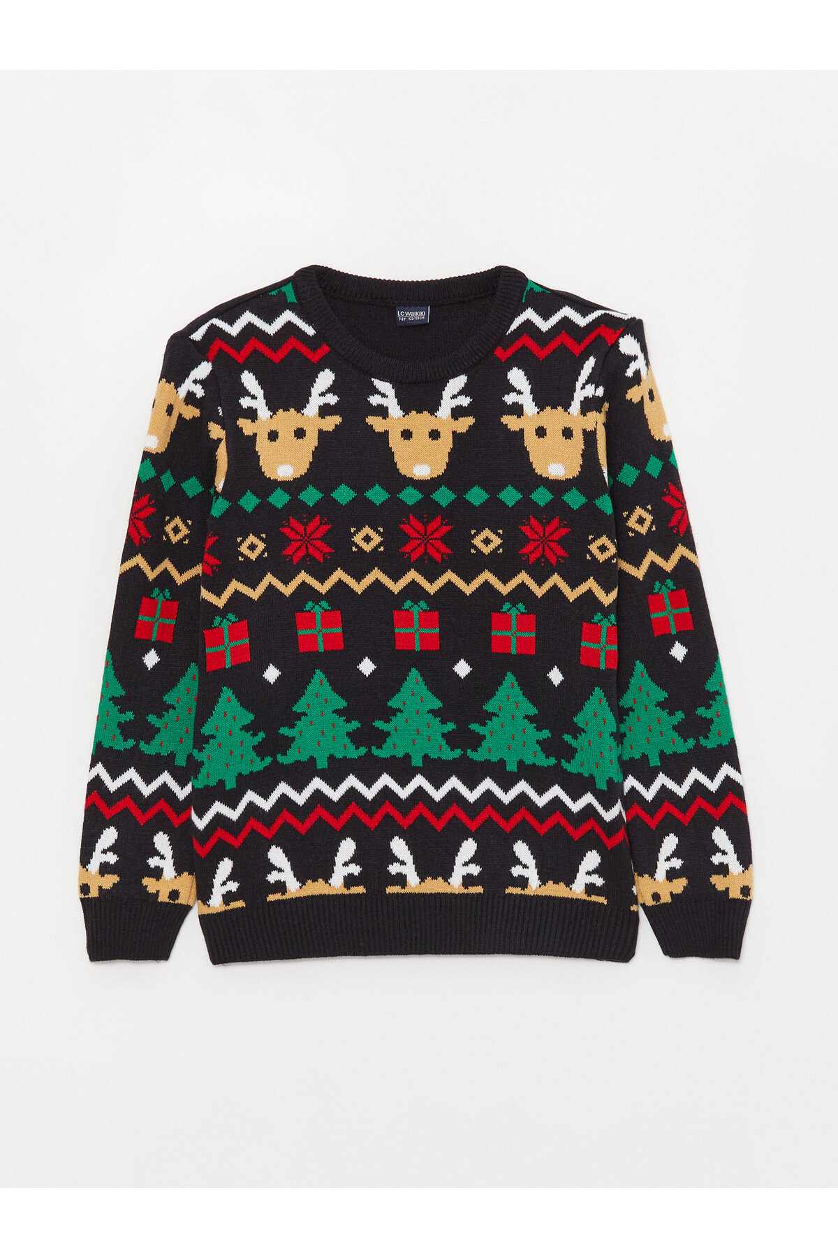 Levně LC Waikiki Crew Neck Christmas Theme Long Sleeve Boy Knitwear Sweater