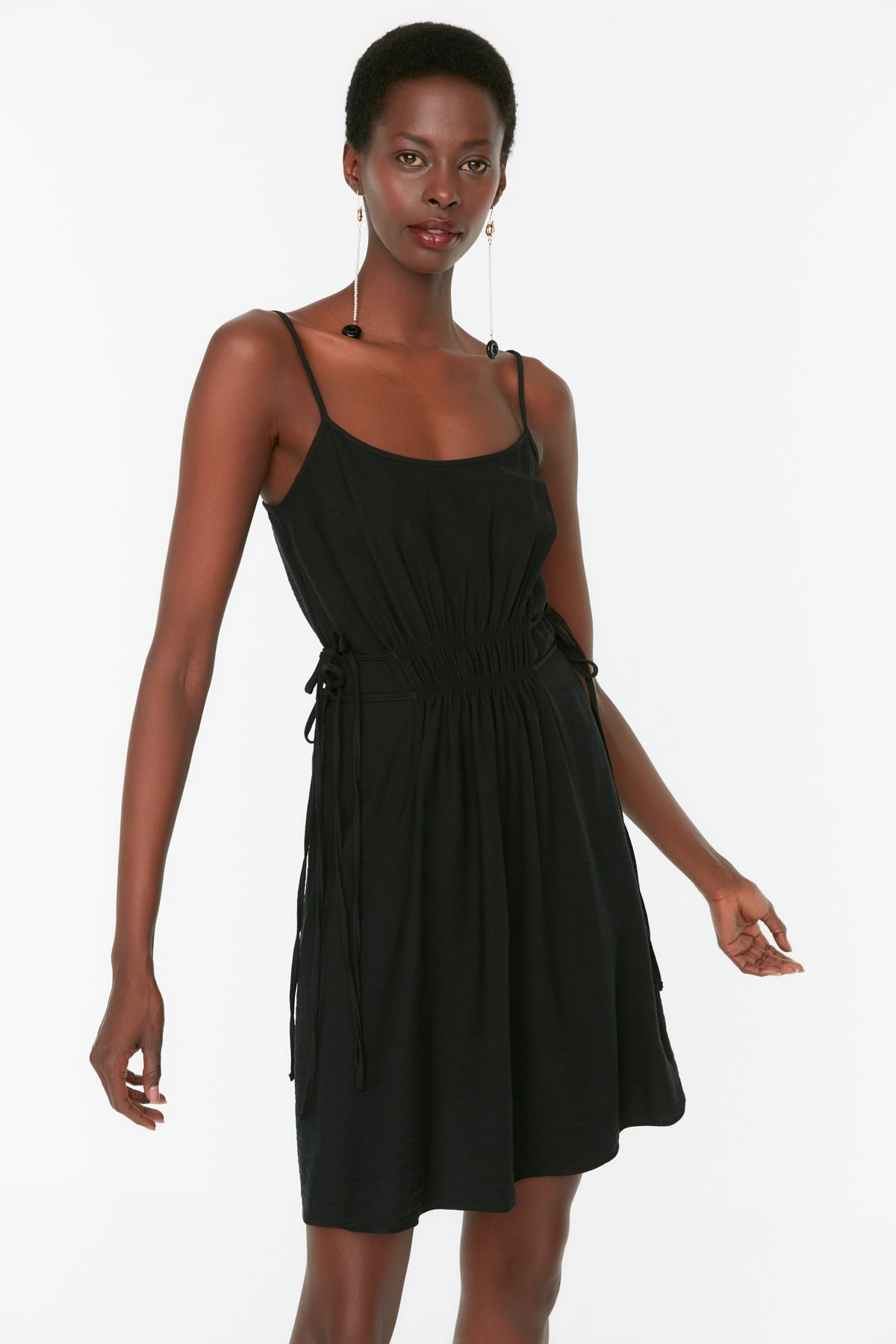Trendyol Black Waist Detailed Dress