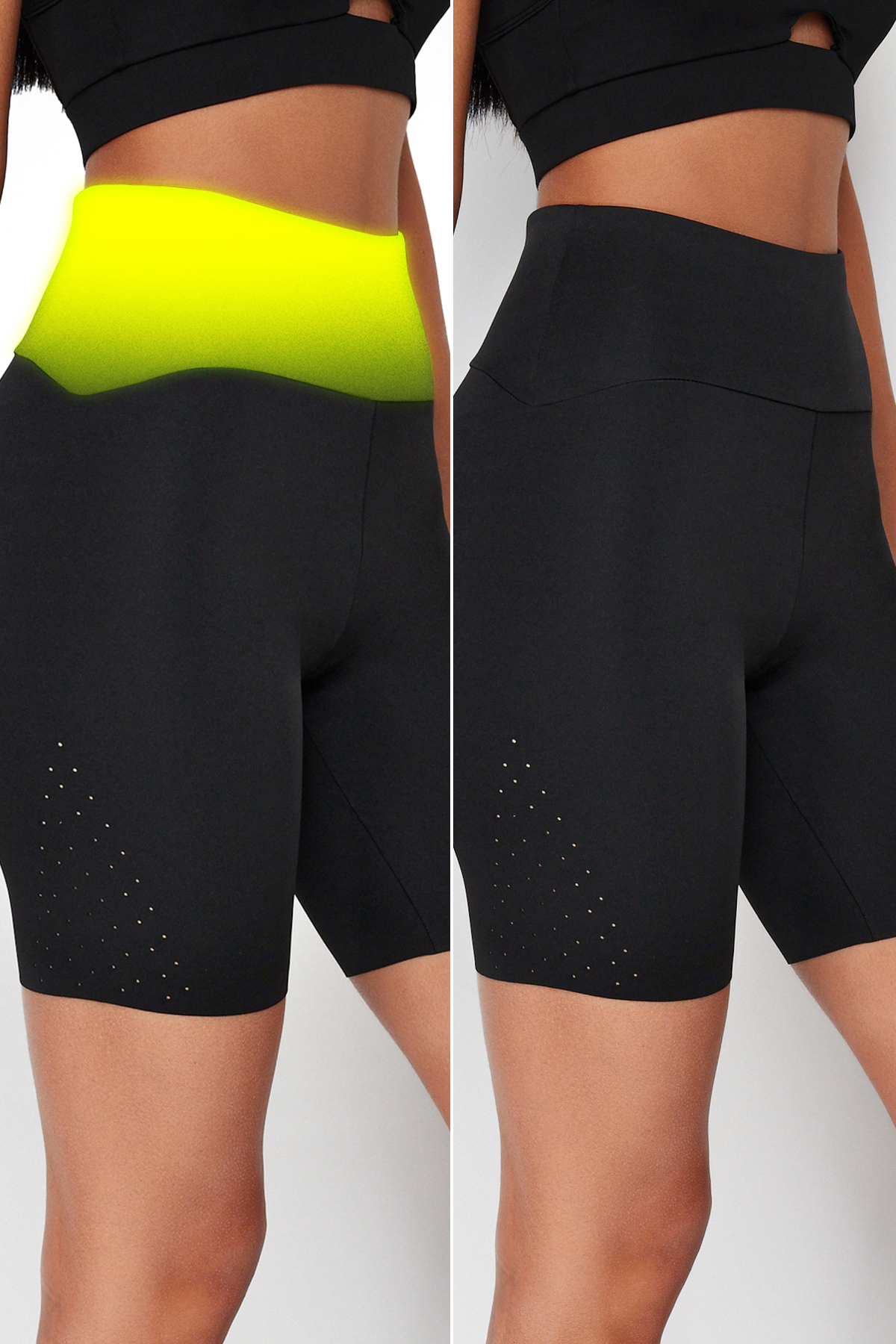 Trendyol Black Extra Compression Waist Micro Perforated Knitted Sports Biker/Cycling Leggings