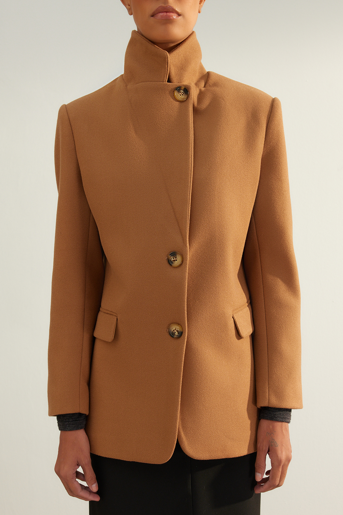 Trendyol Camel Limited Edition Regular Lined Woven Blazer Jacket