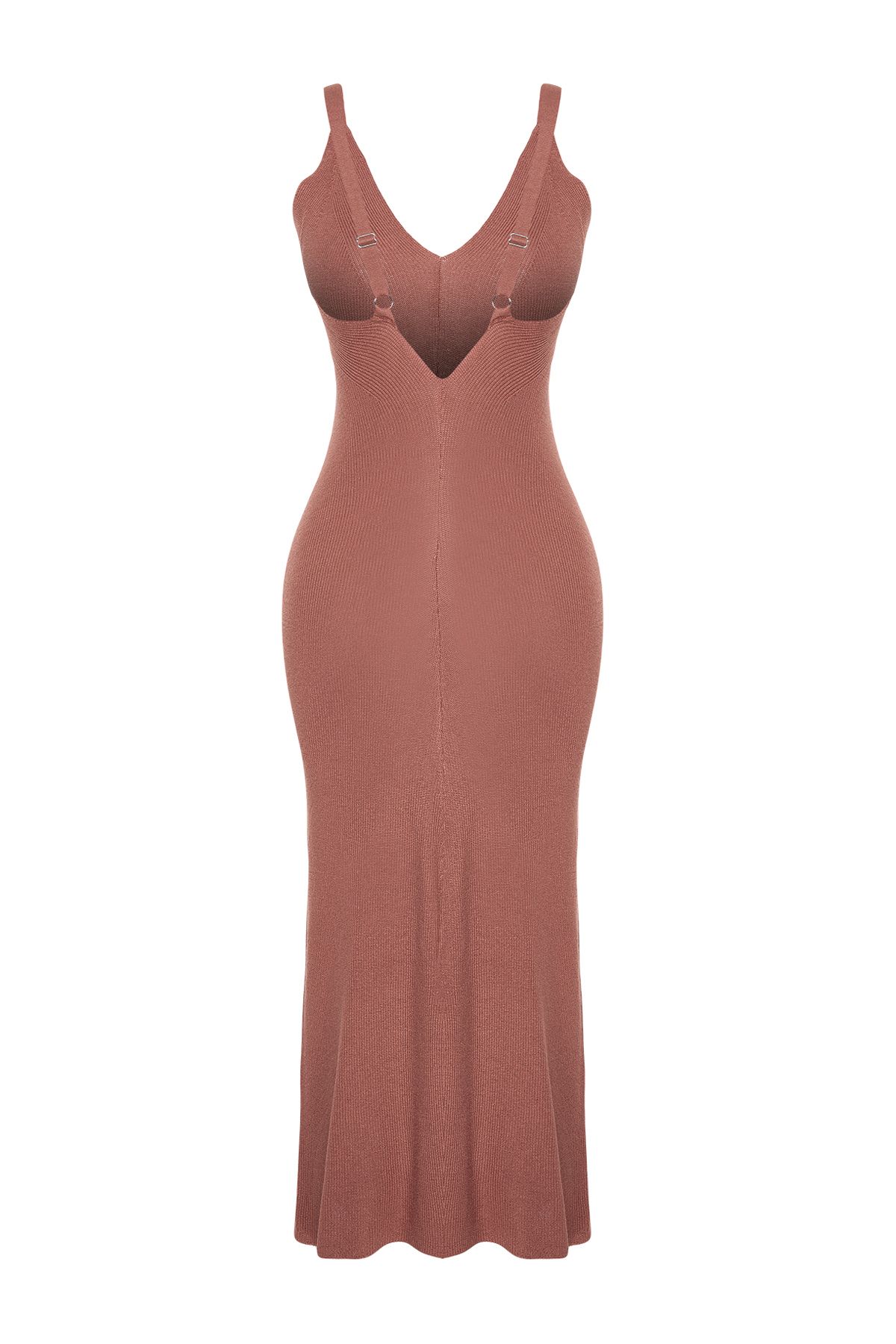 Trendyol Dusty Rose Maxi Knitwear Basic Dress