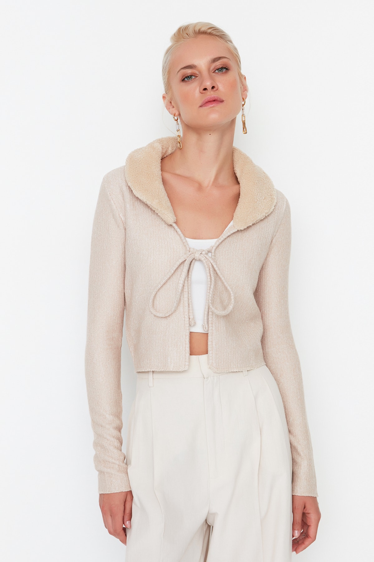 Trendyol Cardigan - Beige - Regular fit