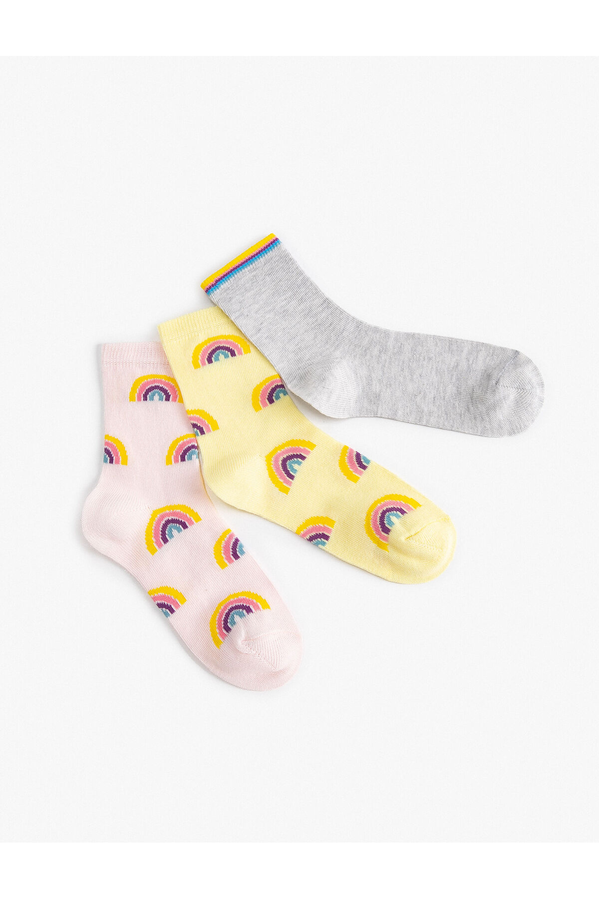 Koton Set of 3 Socks Rainbow Patterned Cotton