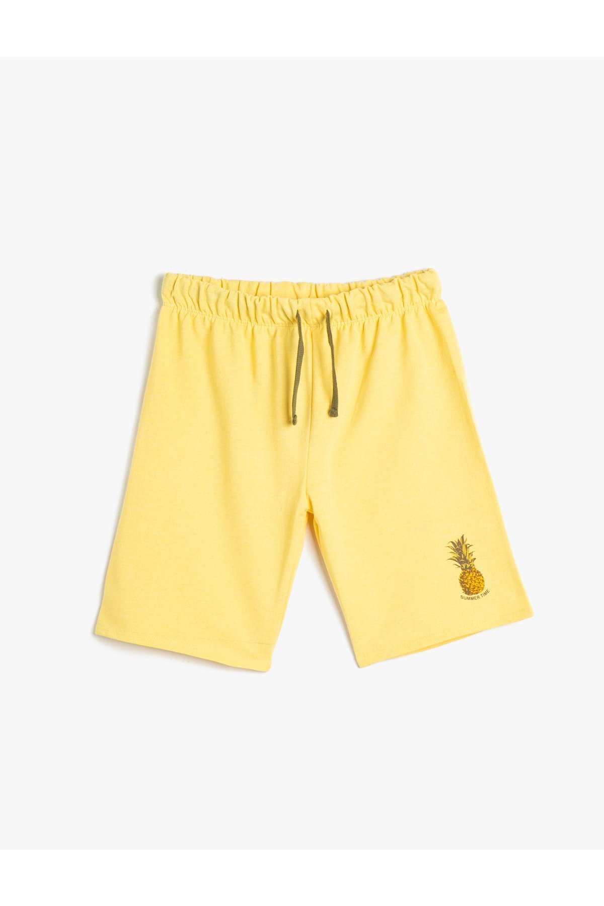 Koton Tie Waist Shorts with Pineapple Print