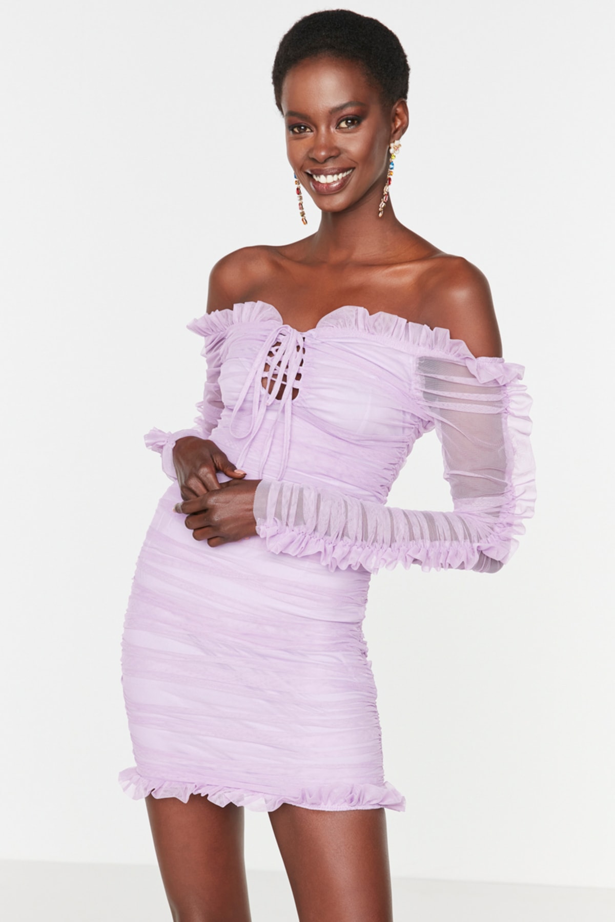 Rochie dama Trendyol Tulle Detailed