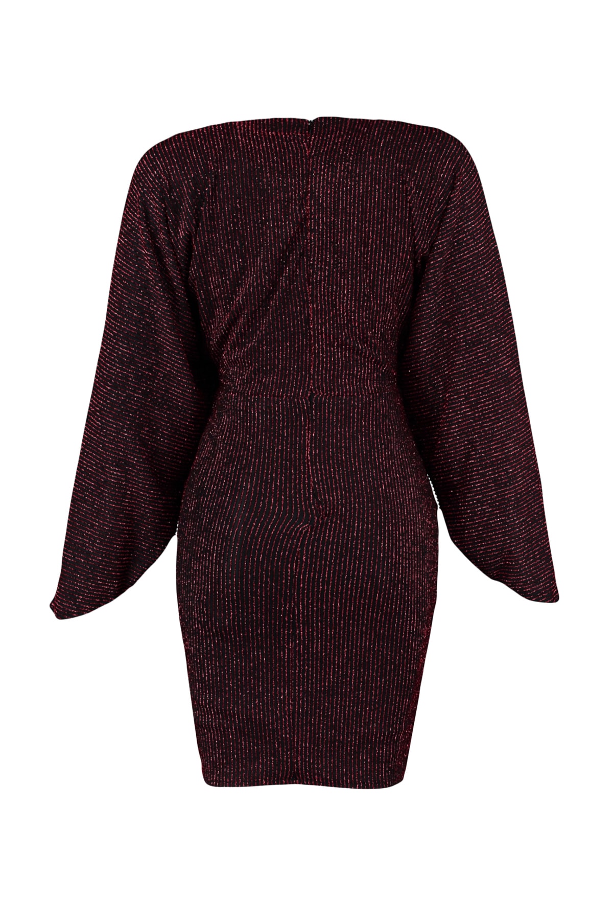 Rochie de seara detaliata Trendyol Claret Red Shimmer