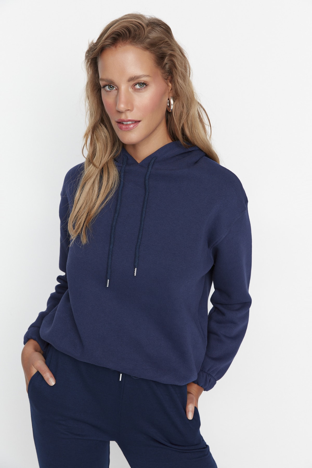 Trendyol Sweatshirt - Dark blue - Regular fit