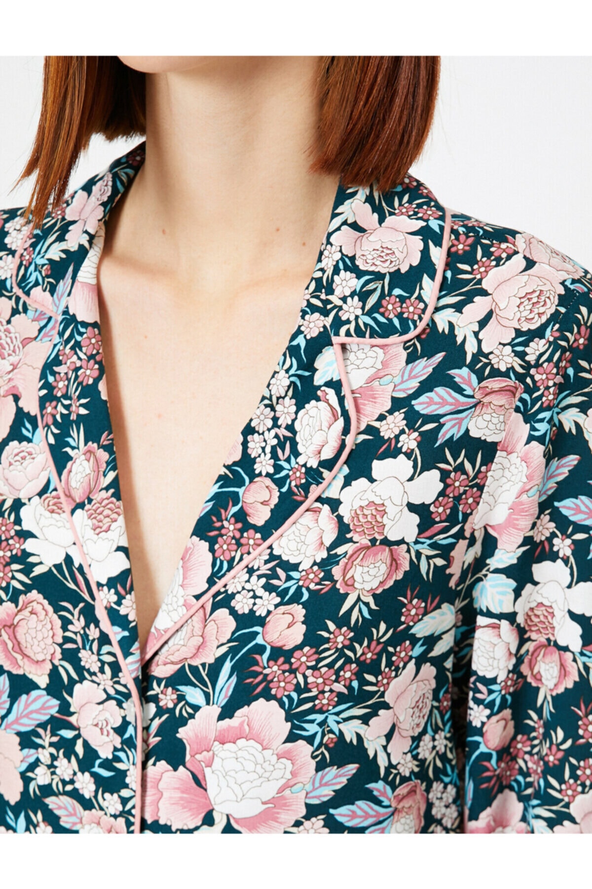 Koton Floral Pattern Detailed Pajama Top