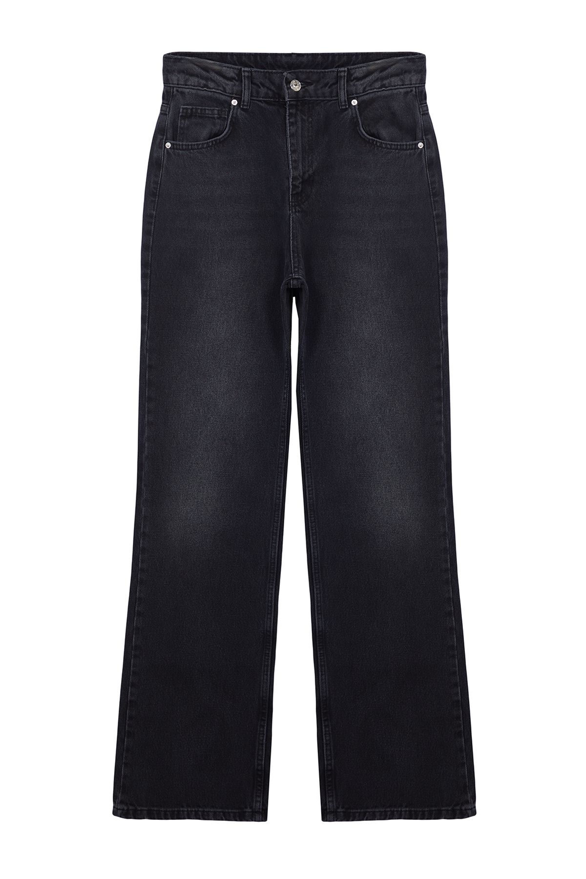 Trendyol Black High Waist Wide Leg Jeans