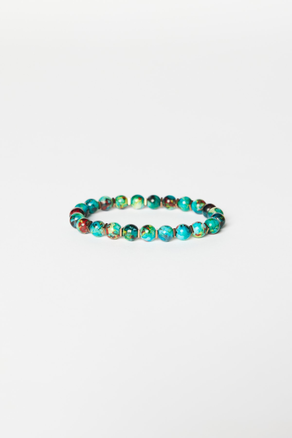 ALTINYILDIZ CLASSICS Men's Turquoise Glass Bead Bracelet