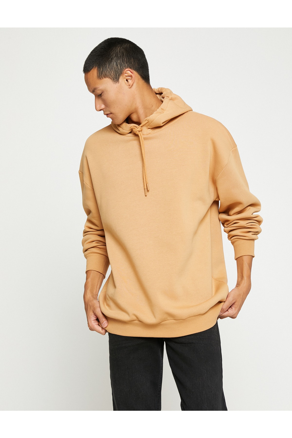 Koton Hooded Oversize Sweatshirt Raised Long Sleeve