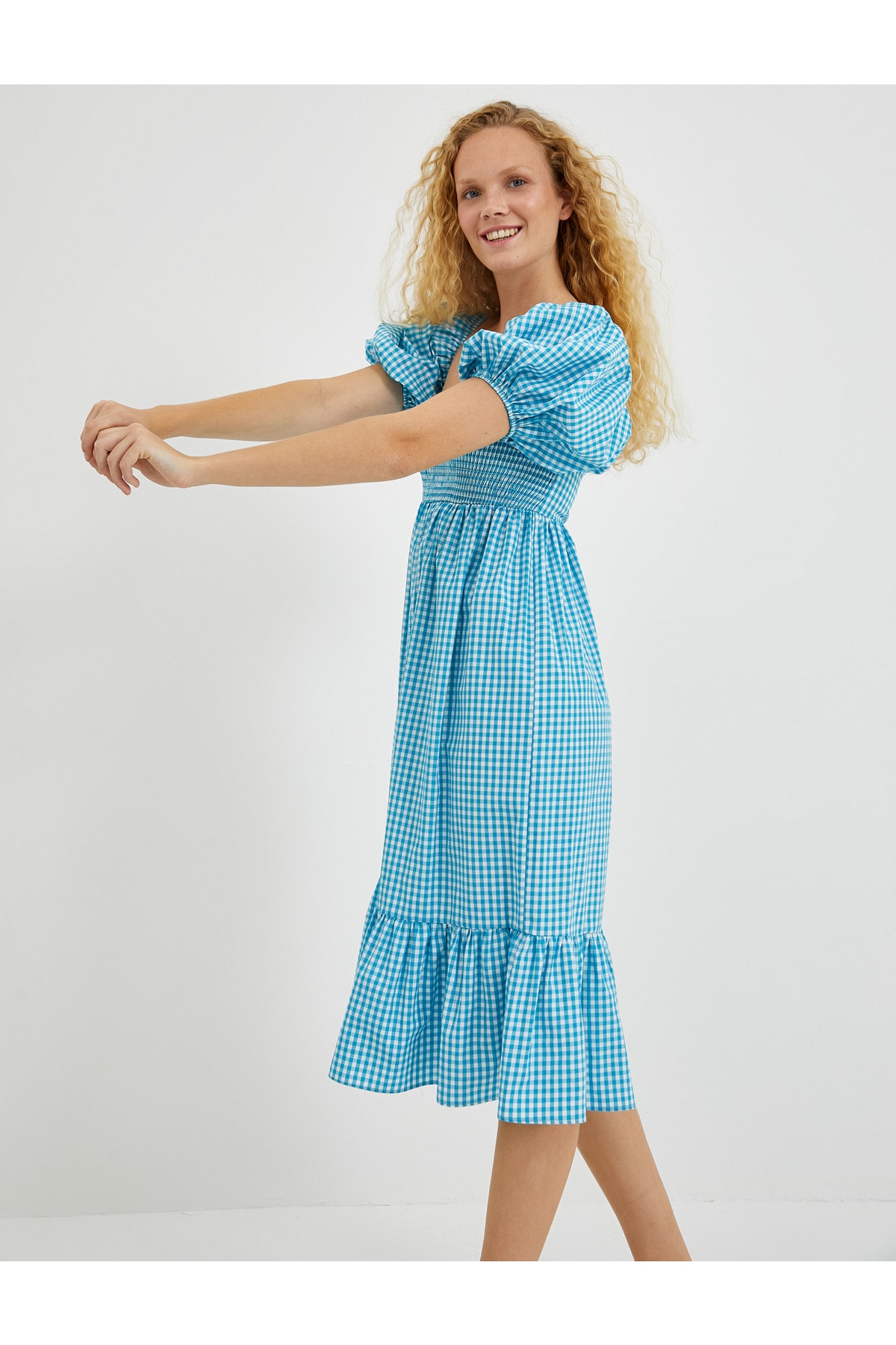 Levně Koton Gipe Detail Midi Length Dress