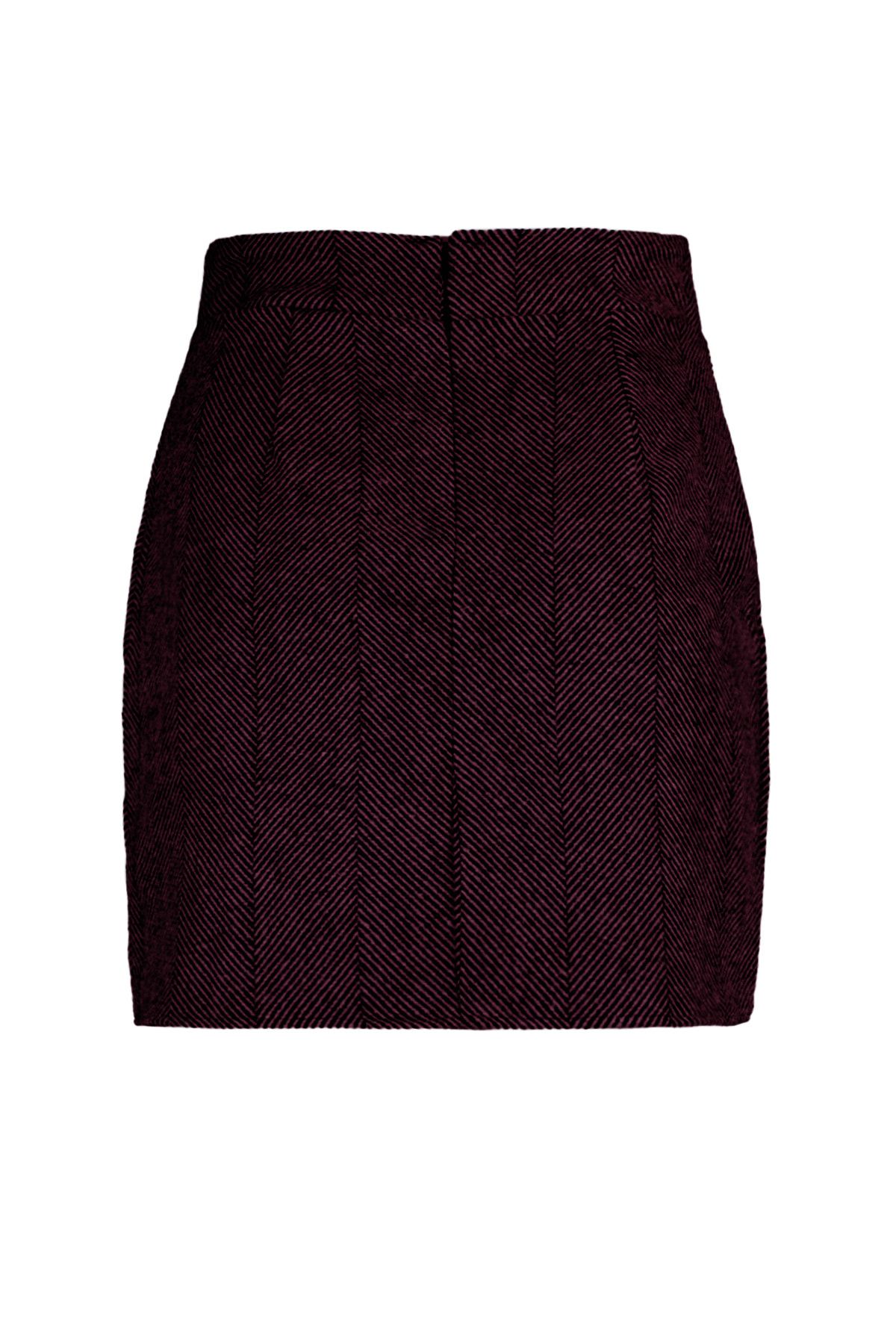 Trendyol Burgundy A-line Stitching Fabric Mini Woven Skirt