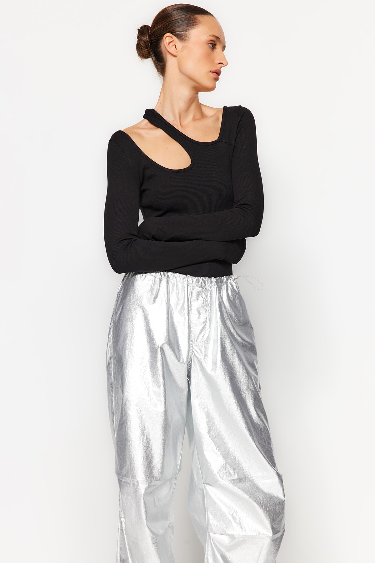 Trendyol Blouse - Black - Slim fit