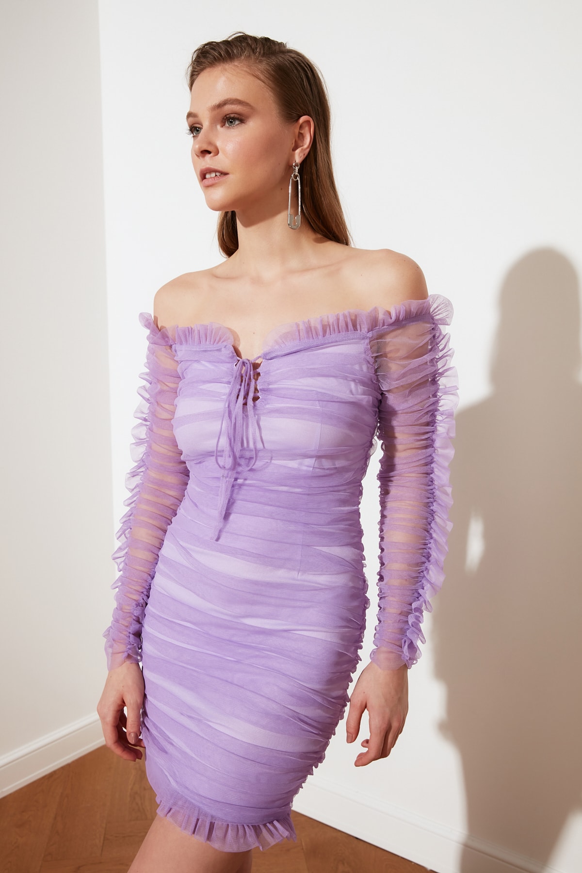 Rochie dama Trendyol Tulle Detailed