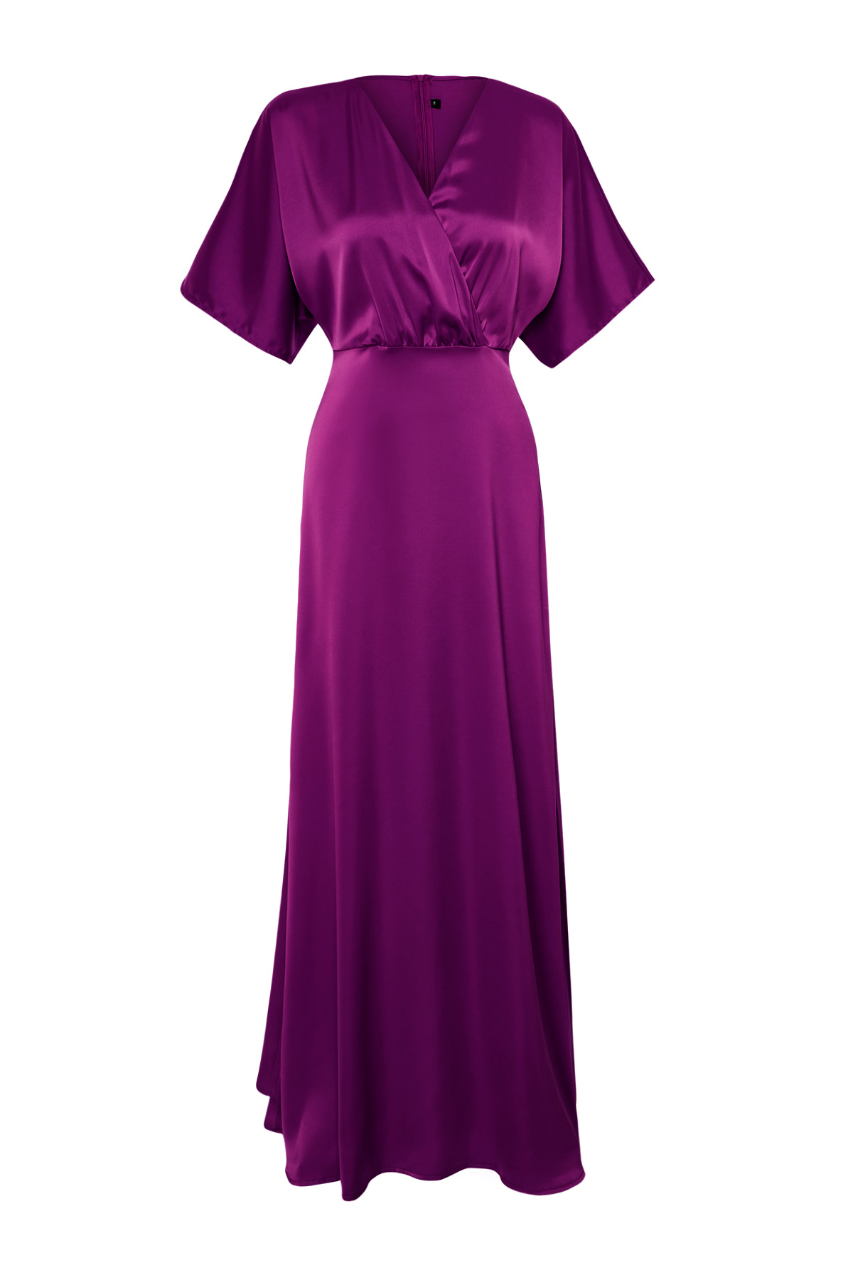 Trendyol Plum A-Cut Woven Satin Long Elegant Evening Dress
